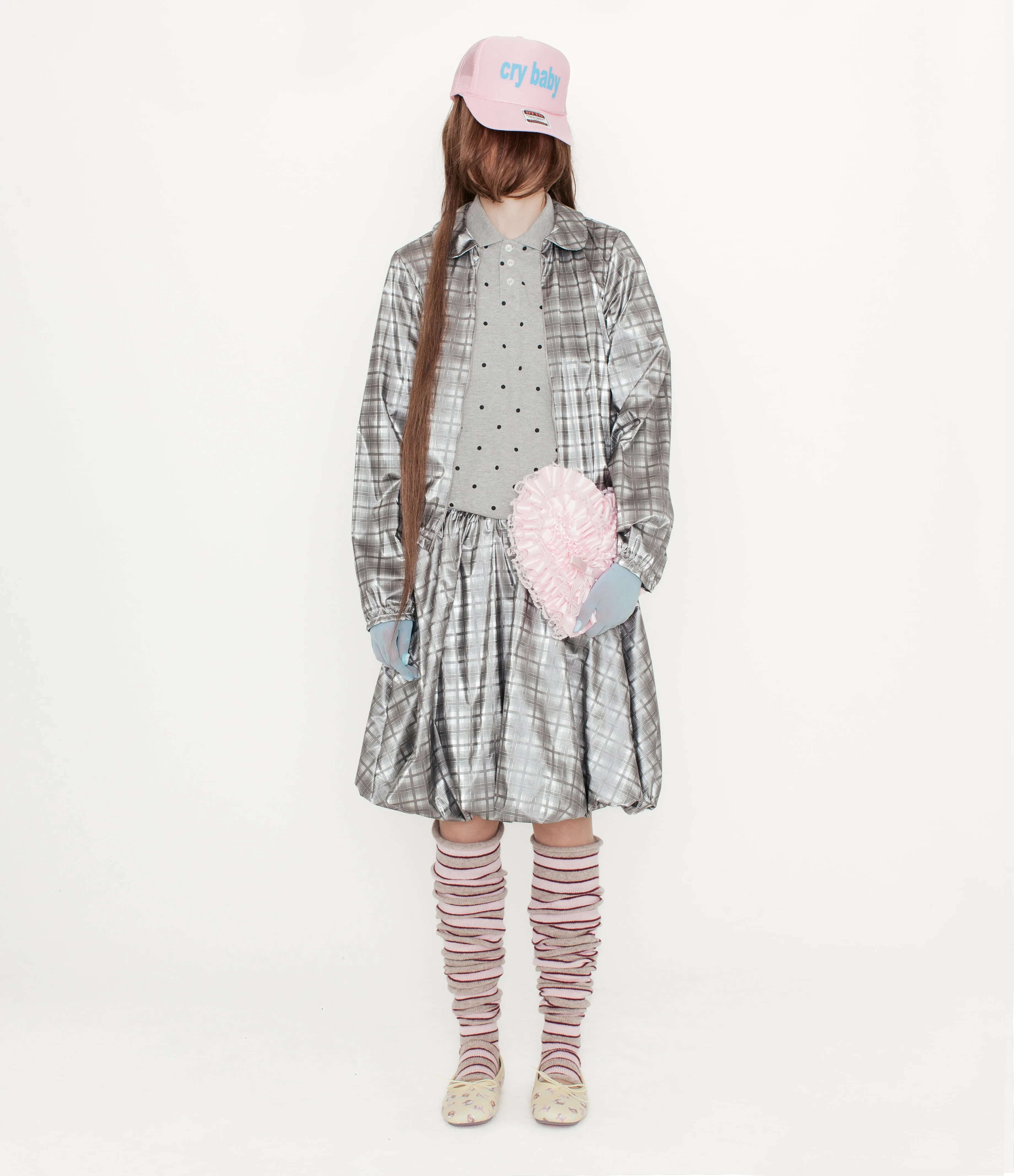 POLKA DOT SHIRT - GREY sold by Ashley Williams product image thumbnail 2