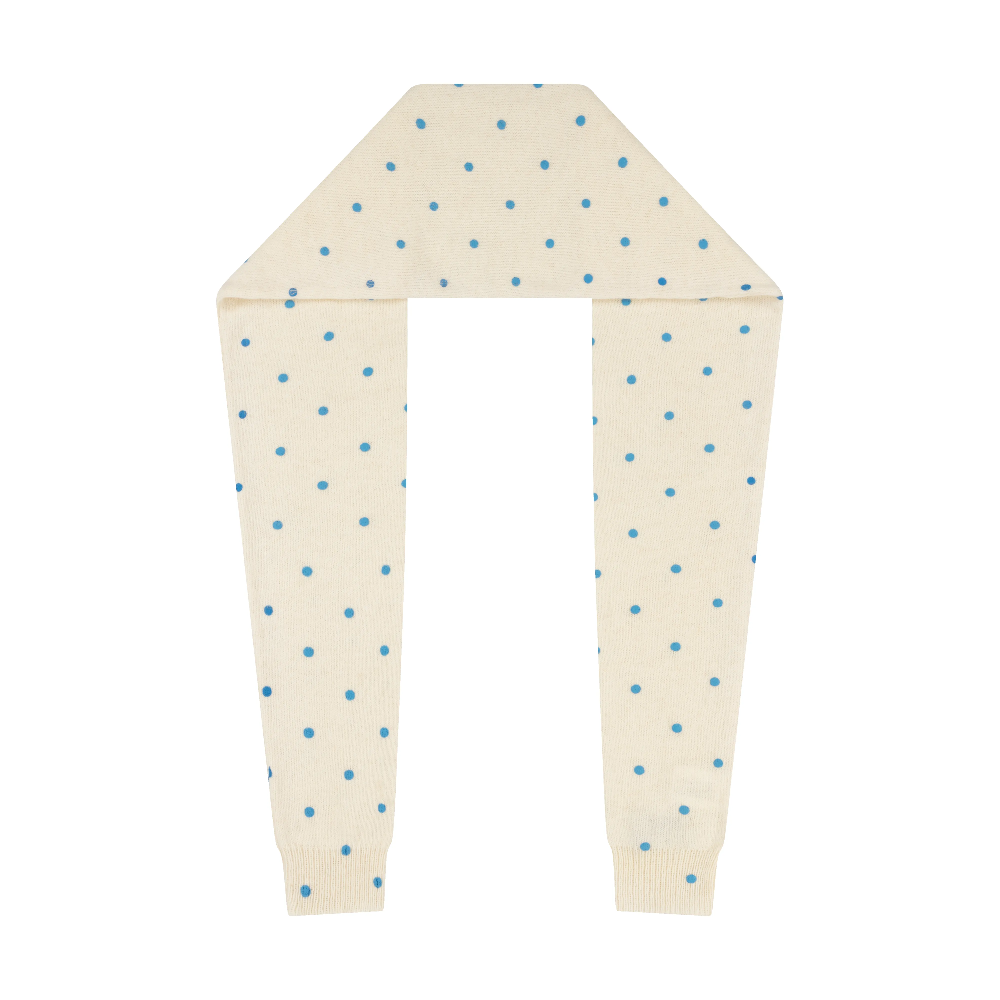 KNITTED SCARF BLUE POLKA DOT sold by Ashley Williams product image thumbnail 2