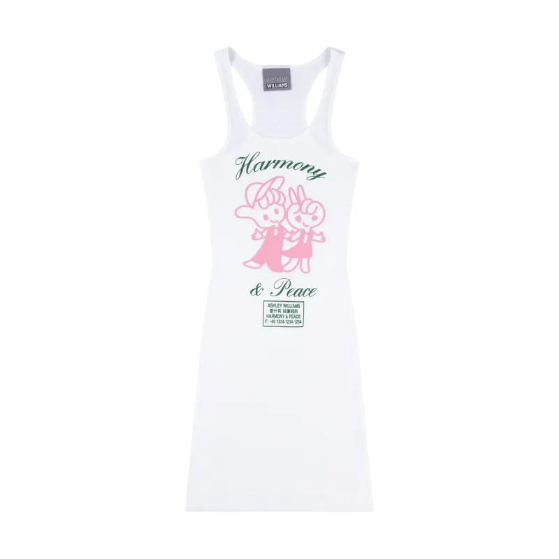 HARMONY & PEACE VEST DRESS - WHITE sold by Ashley Williams