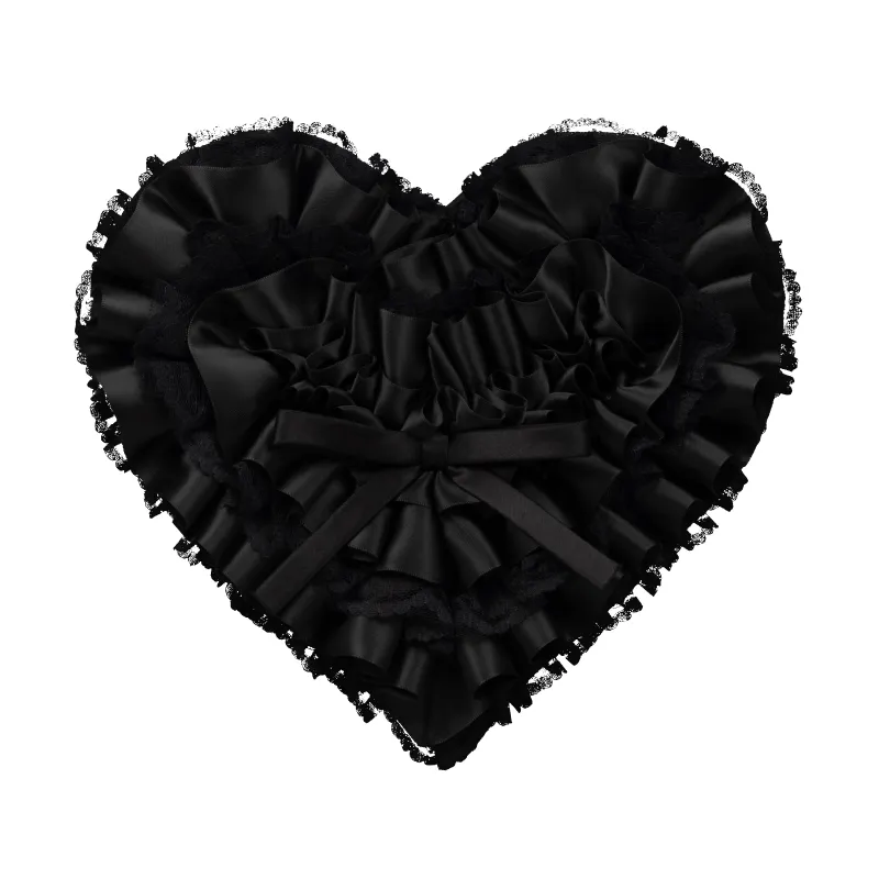 BOW HEART CLUTCH BAG - BLACK sold by Ashley Williams