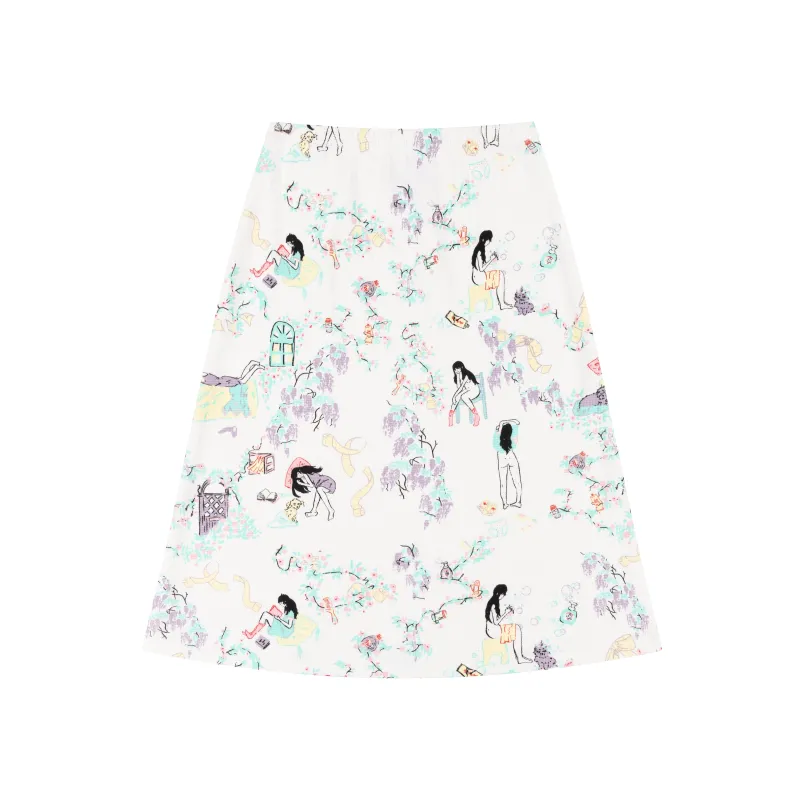 WHITE DAY IN THE LIFE THERMAL SKIRT made by Ashley Williams