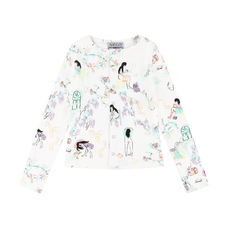 WHITE DAY IN THE LIFE THERMAL TOP made by Ashley Williams