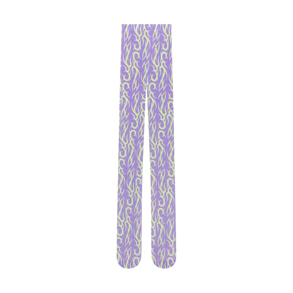 LILAC AND GREEN TIGHTS sold by Ashley Williams product image thumbnail 2