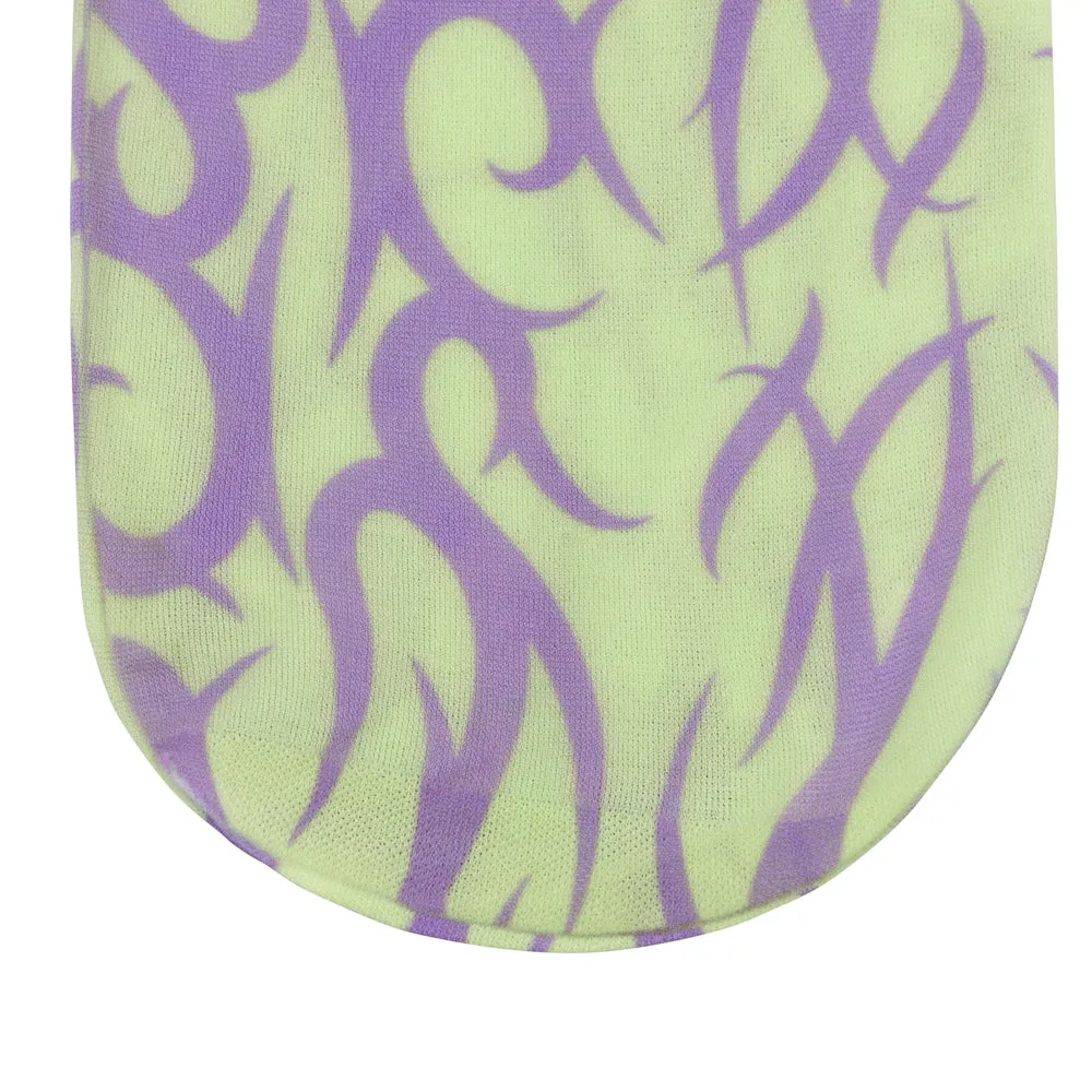 GREEN AND LILAC TATTOO TIGHTS sold by Ashley Williams product image thumbnail 4