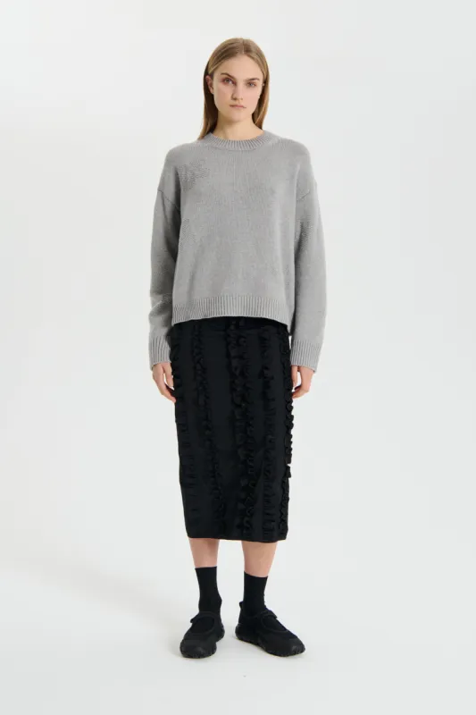ODETTE | PULLOVER RECYCLED CASHMERE GREY made by Cecilie Bahnsen