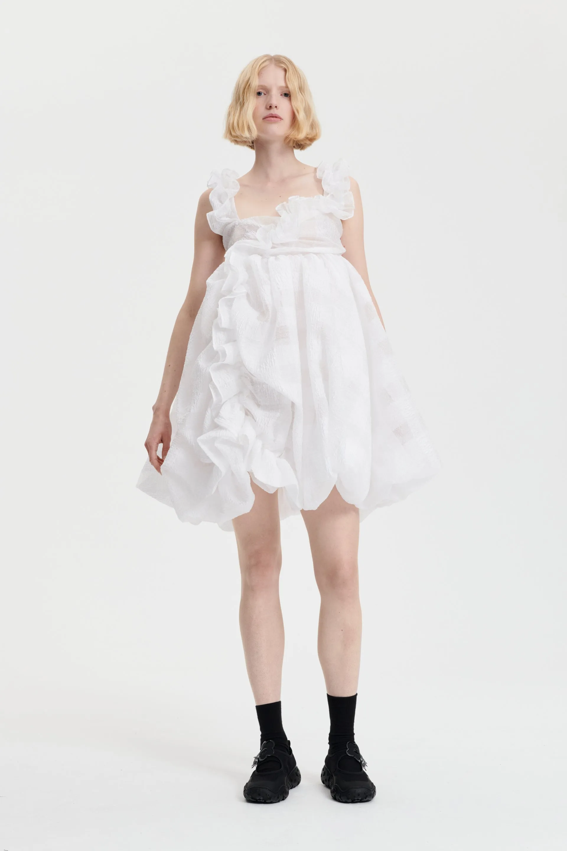 GWEN | DRESS GINGHAM JACQUARD WHITE sold by Cecilie Bahnsen product image thumbnail 2