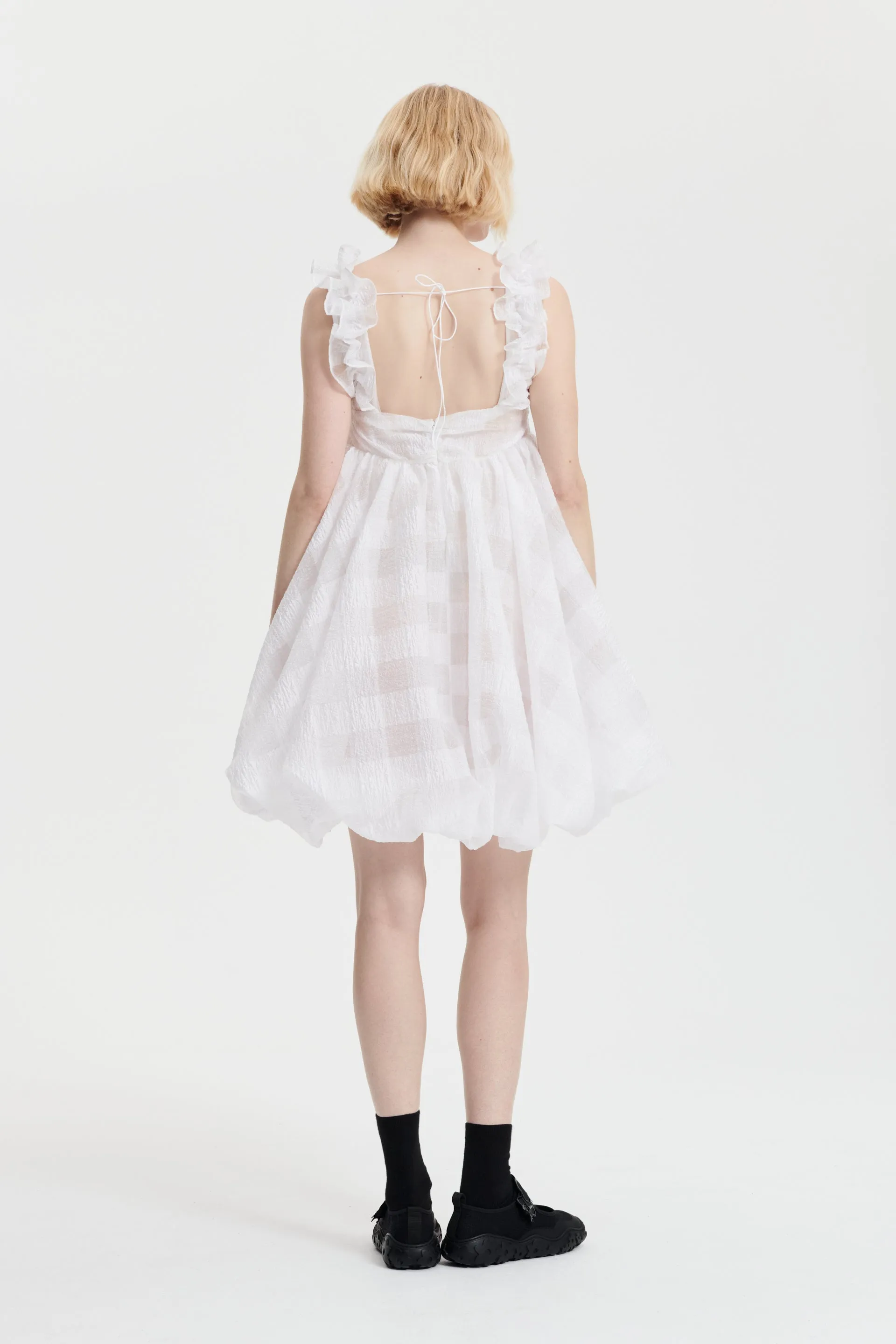 GWEN | DRESS GINGHAM JACQUARD WHITE sold by Cecilie Bahnsen product image thumbnail 4