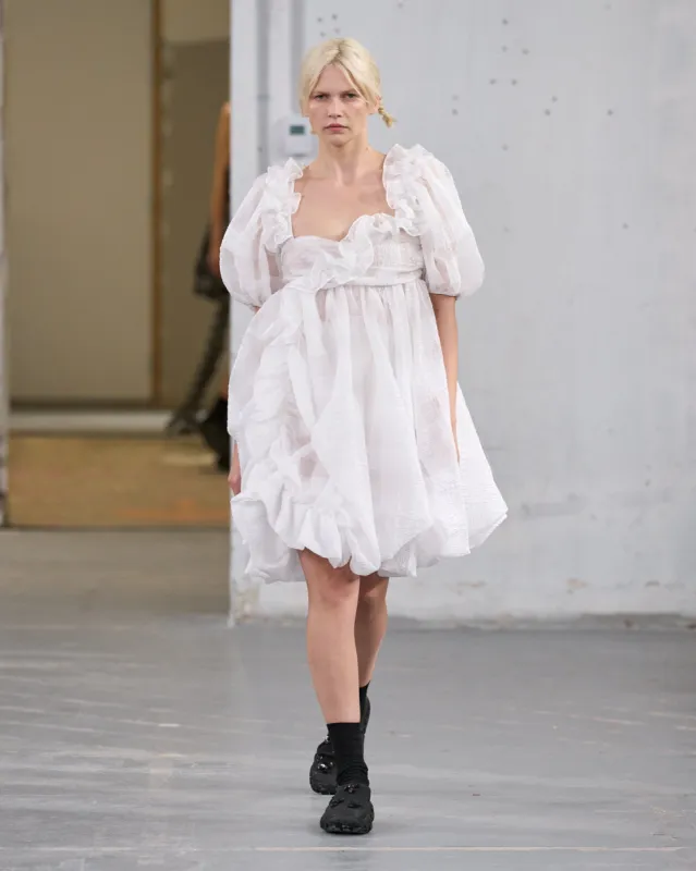 GWEN | DRESS GINGHAM JACQUARD WHITE sold by Cecilie Bahnsen