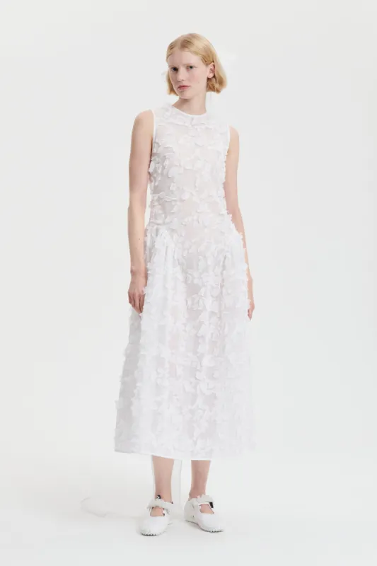 GINE | DRESS VIOLA EMBROIDERY WHITE BRIDAL made by Cecilie Bahnsen