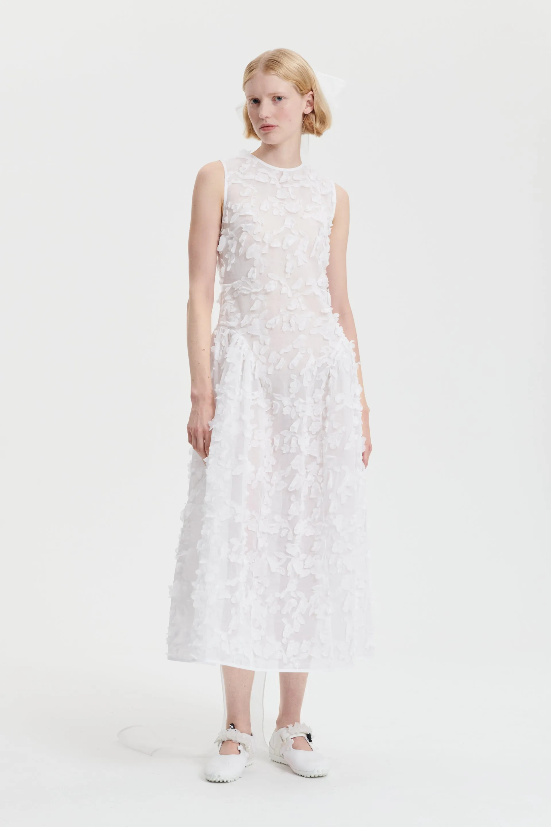GINE | DRESS VIOLA EMBROIDERY WHITE BRIDAL sold by Cecilie Bahnsen