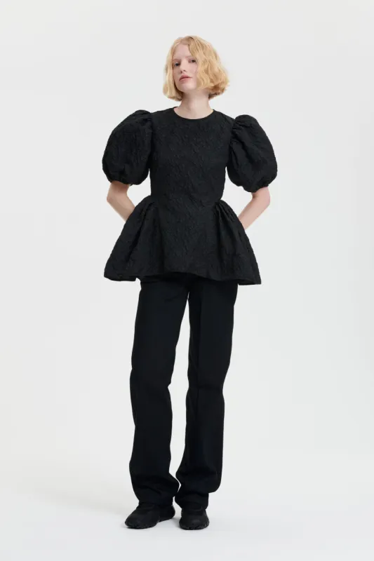 UBAH | TOP GRAPPOLO MATELASSÉ BLACK made by Cecilie Bahnsen