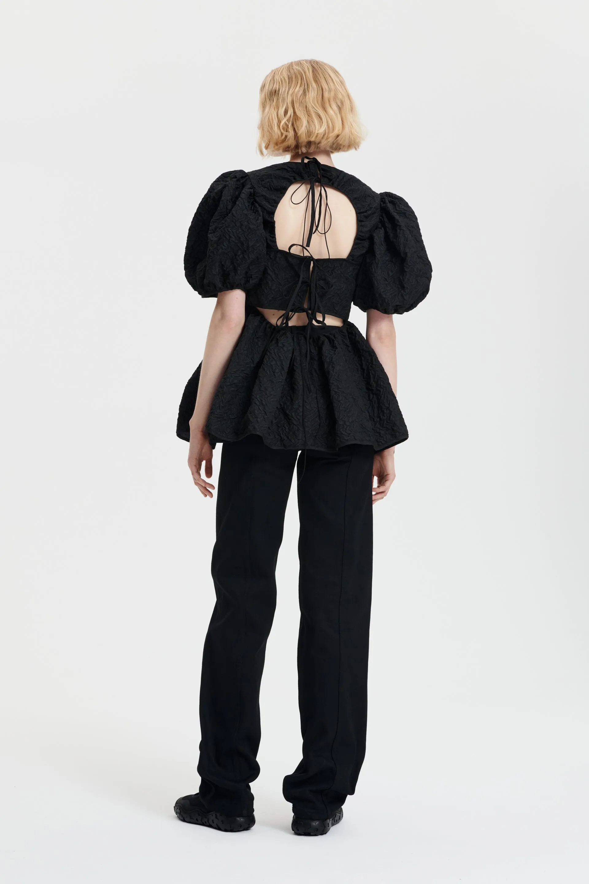 UBAH | TOP GRAPPOLO MATELASSÉ BLACK sold by Cecilie Bahnsen product image thumbnail 2