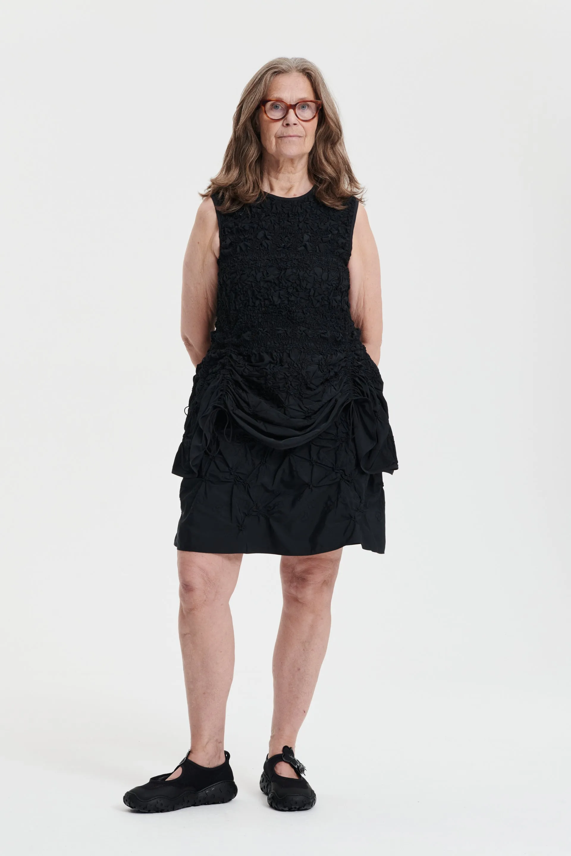 UNIKA | TOP PANSY SMOCK FAILLE BLACK sold by Cecilie Bahnsen product image thumbnail 3