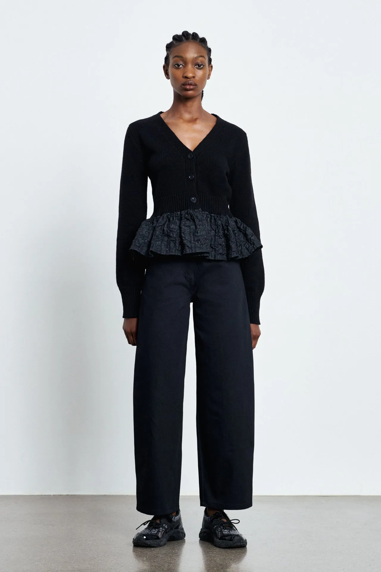 VISION | CARDIGAN RECYCLED CASHMERE BLACK sold by Cecilie Bahnsen