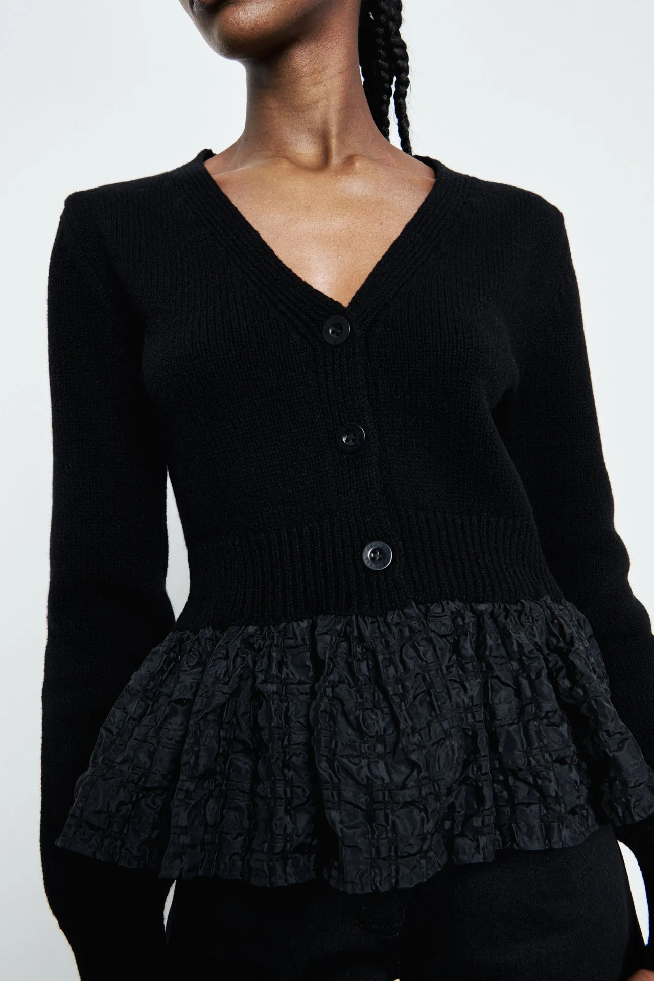 VISION | CARDIGAN RECYCLED CASHMERE BLACK sold by Cecilie Bahnsen product image thumbnail 3