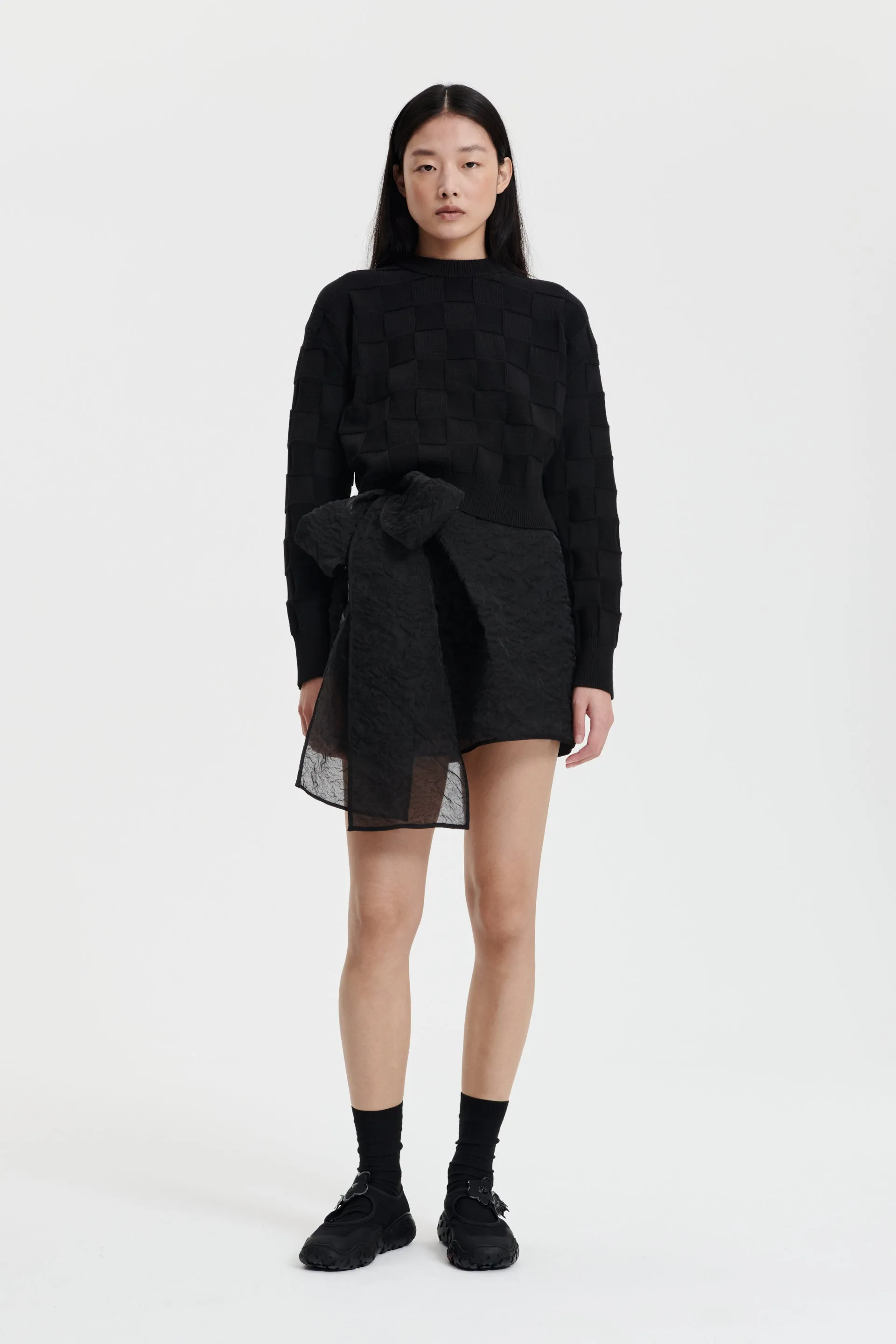GIGI | SKIRT POSY MATELASS… BLACK sold by Cecilie Bahnsen