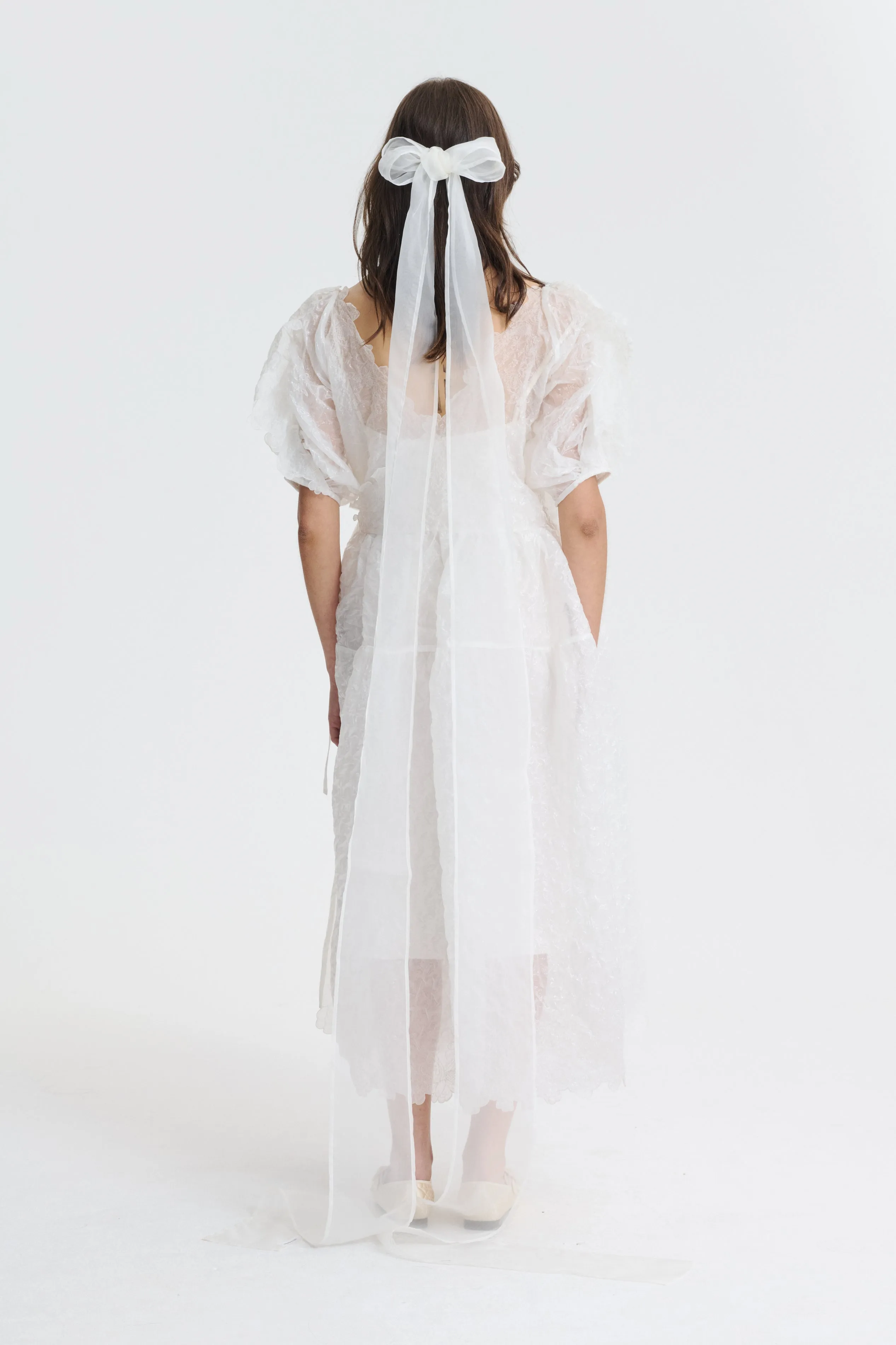 KLARA | DRESS EMB. HAZE MATELASS» WHITE sold by Cecilie Bahnsen product image thumbnail 2
