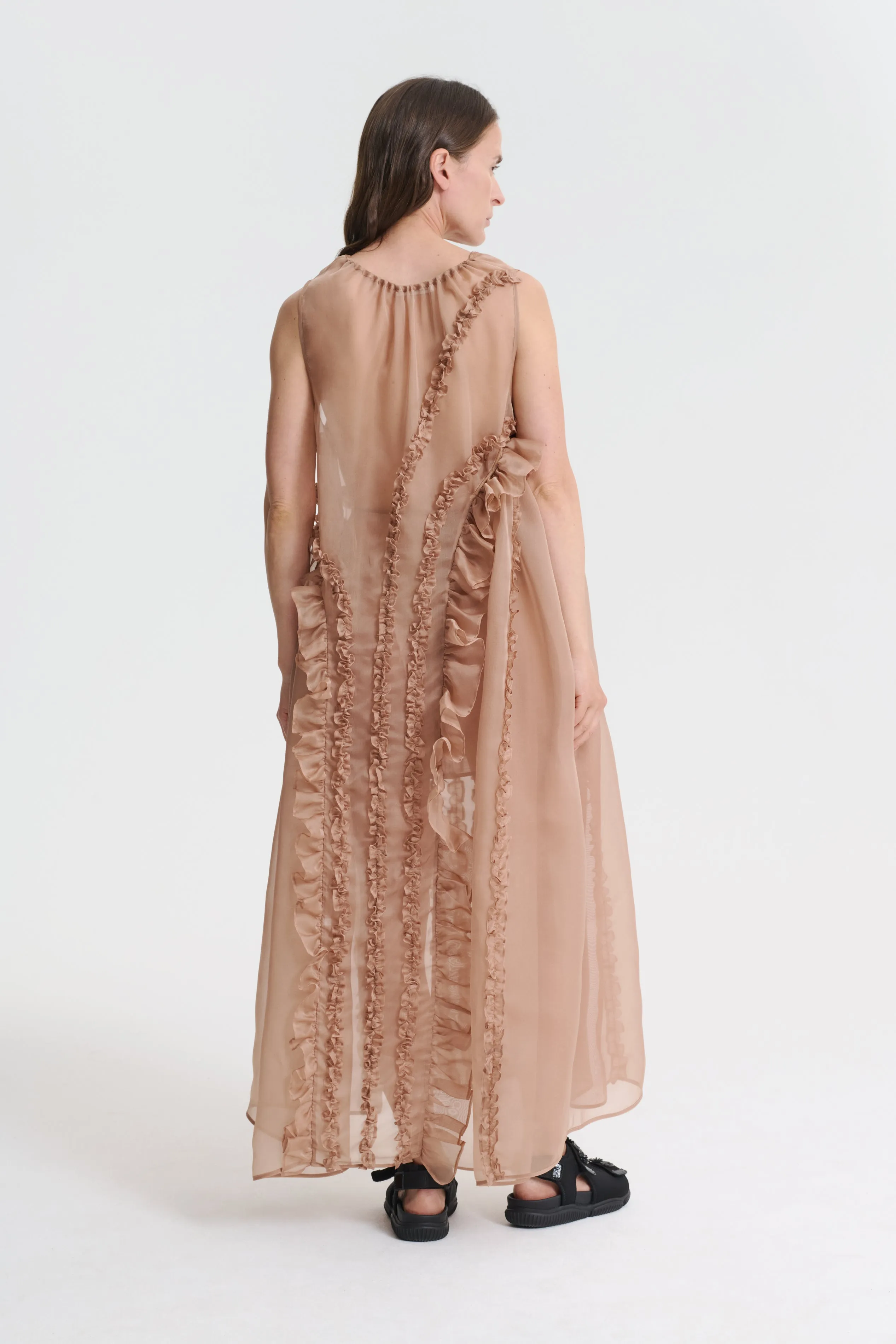 OPAL | DRESS SATIN ORGANZA CHESTNUT sold by Cecilie Bahnsen product image thumbnail 2