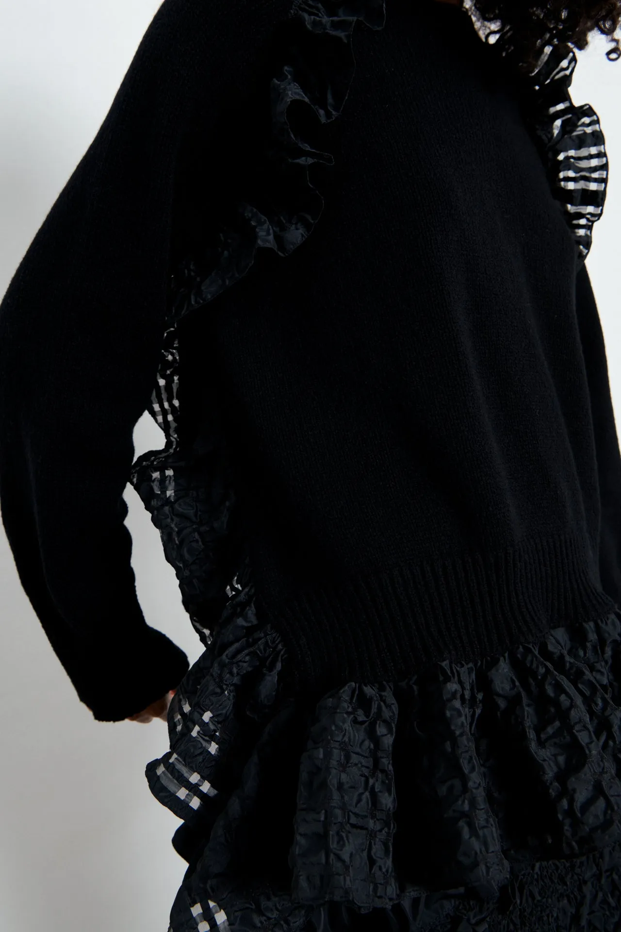 VILLY | PULLOVER RECYCLED CASHMERE BLACK sold by Cecilie Bahnsen product image thumbnail 3