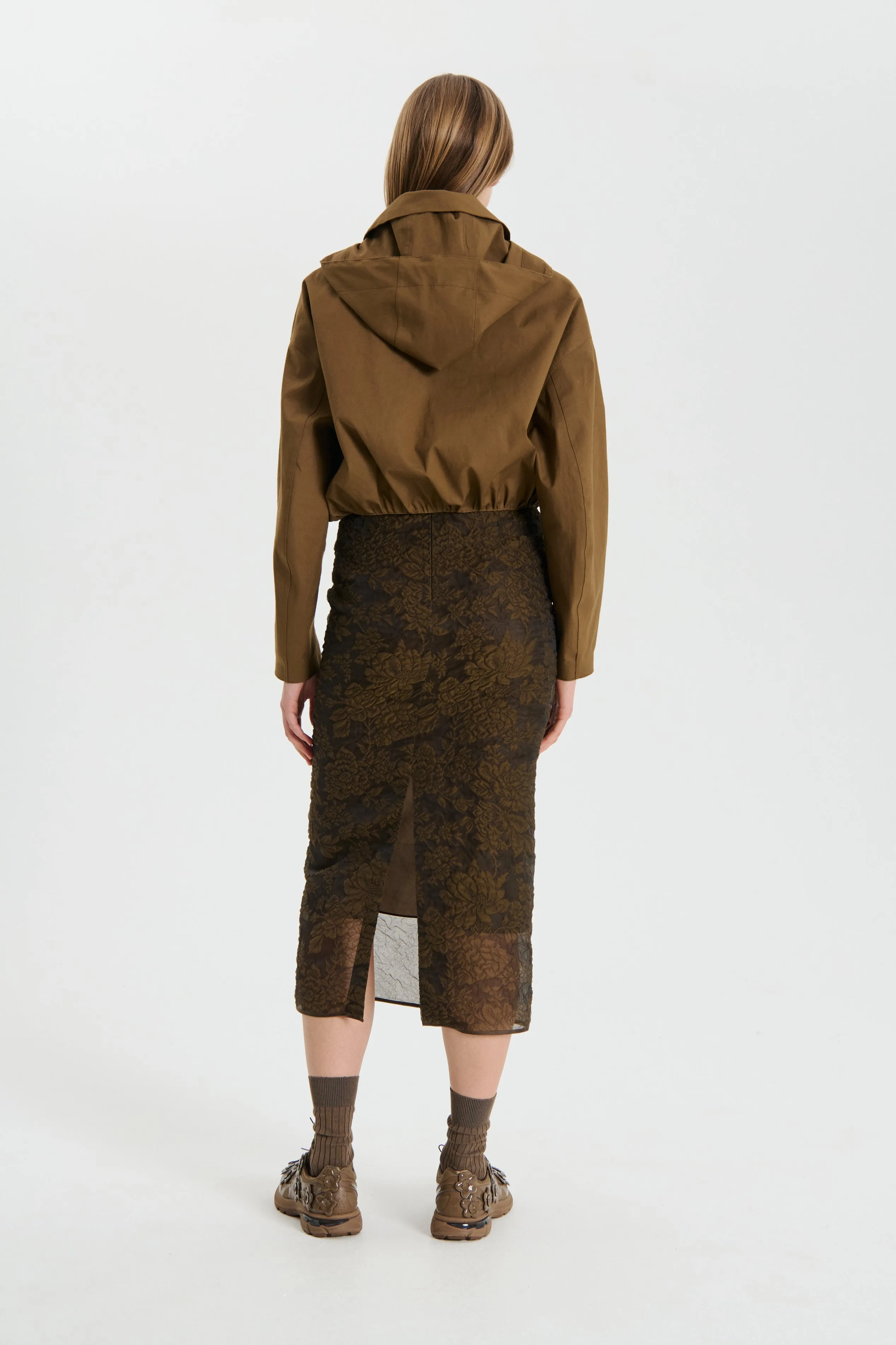 ORIT | JACKET BONDED COTTON BROWN sold by Cecilie Bahnsen product image thumbnail 2