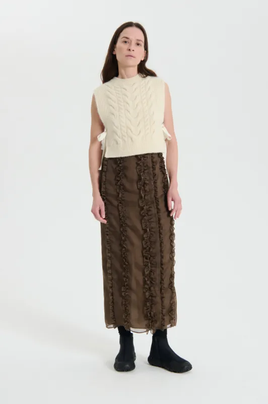 ALY | VEST TEXTURED MOHAIR ECRU sold by Cecilie Bahnsen