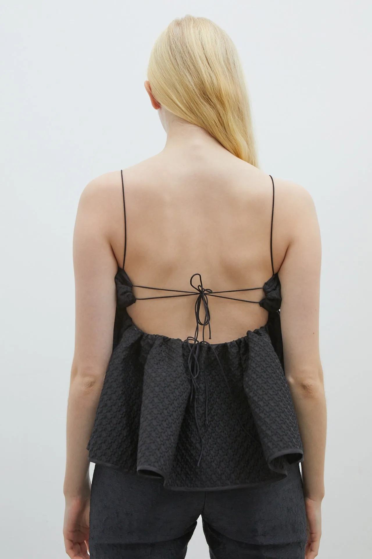 SELENA | TOP BLOSSOM MATELASS… BLACK sold by Cecilie Bahnsen product image thumbnail 2