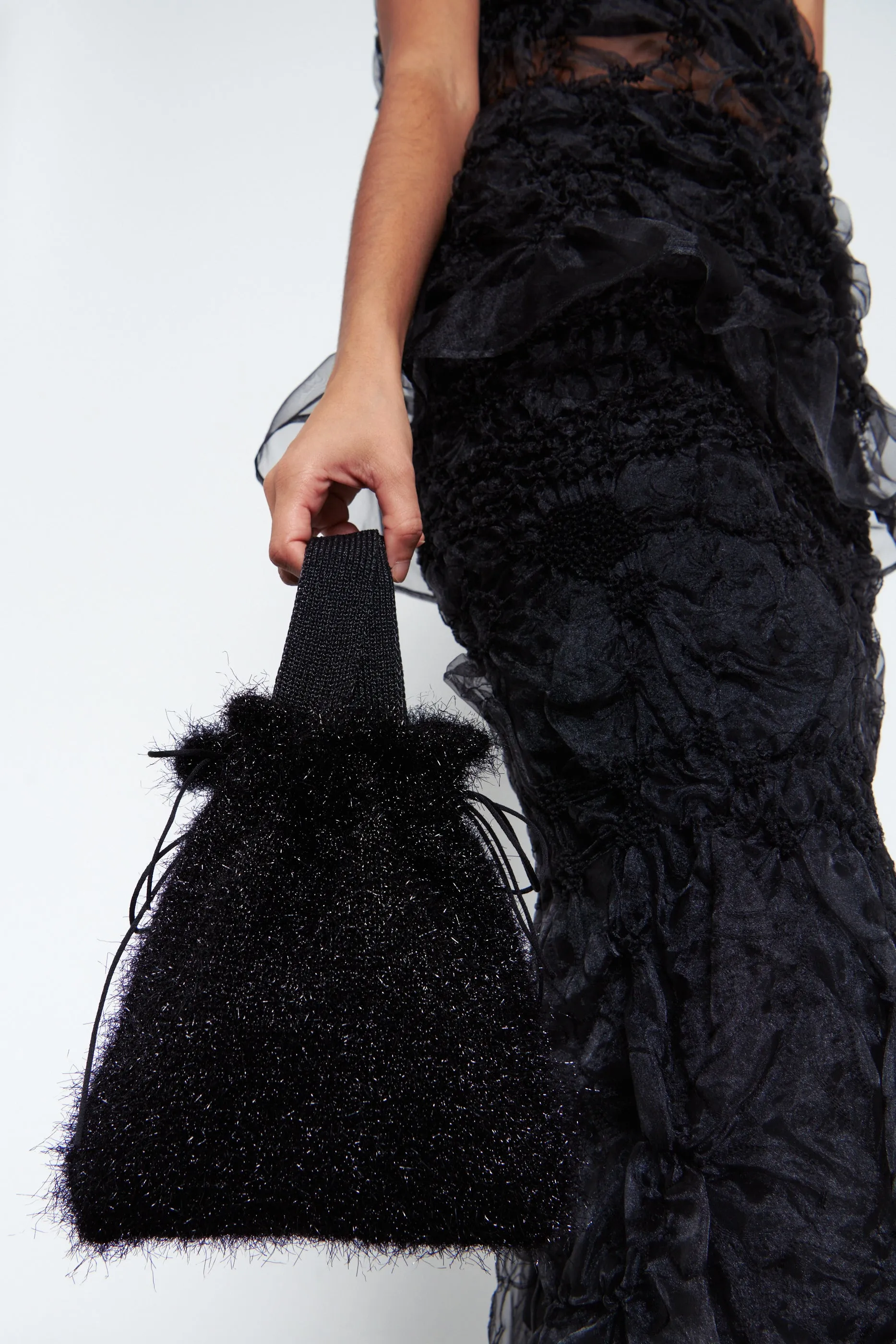 UTE | BAG METALLIC KNIT BLACK sold by Cecilie Bahnsen