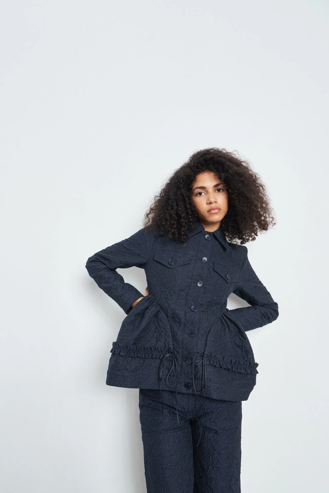 ULANDA | JACKET FLORAL DENIM CLOQUÉ INDIGO sold by Cecilie Bahnsen product image thumbnail 5