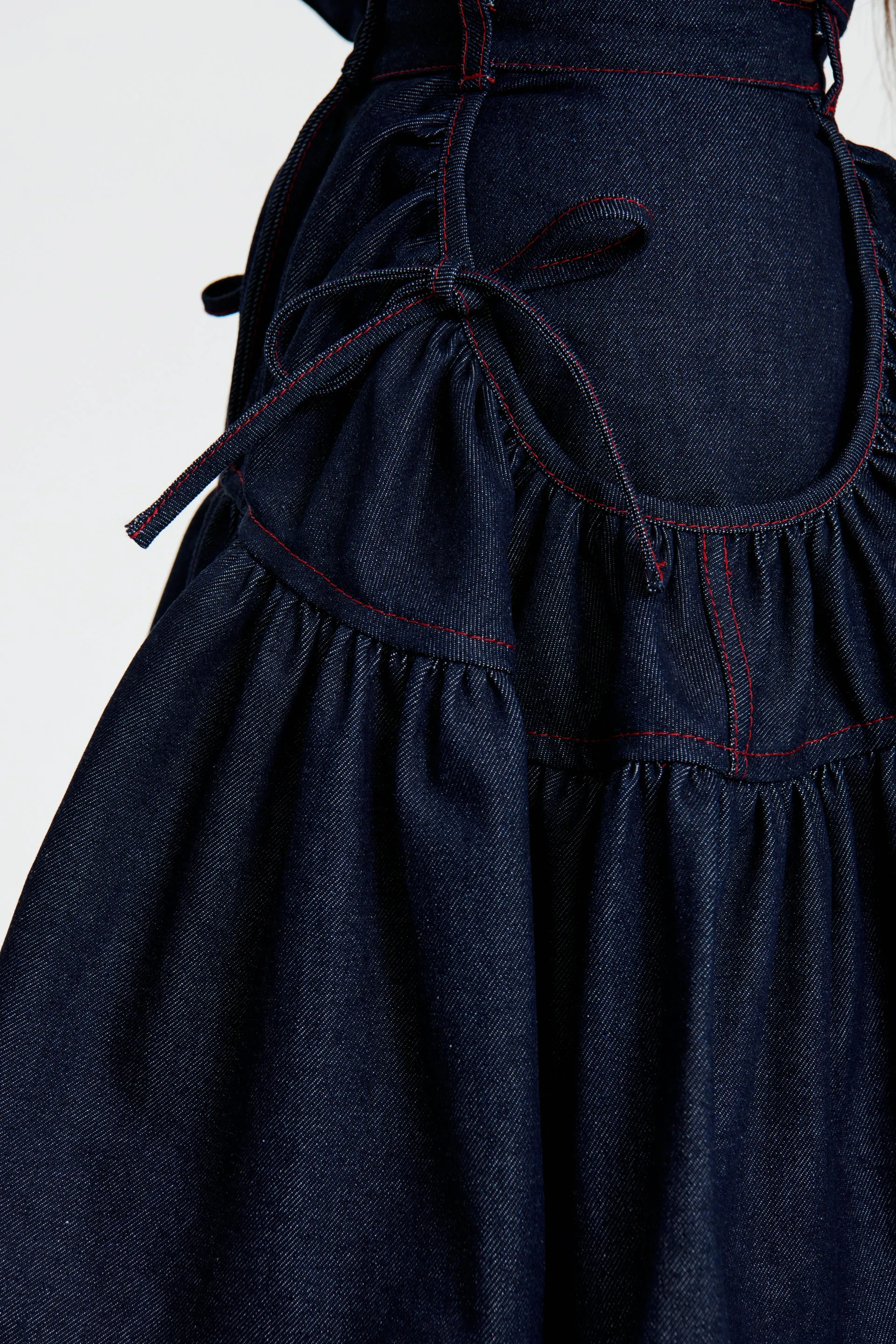 GLORIA | SKIRT DENIM INDIGO sold by Cecilie Bahnsen product image thumbnail 3