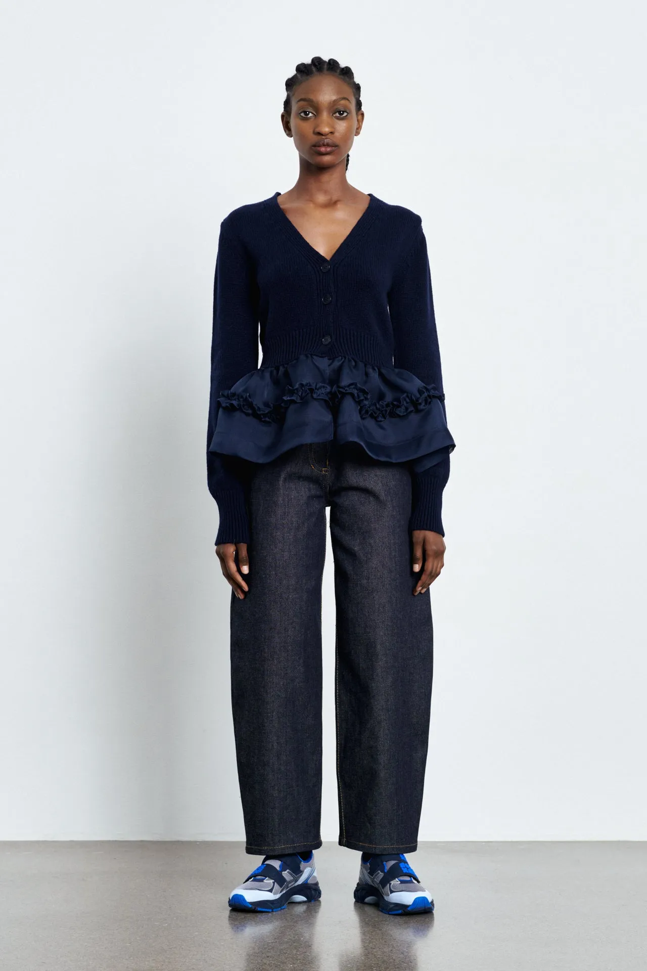 VISION | CARDIGAN RECYCLED CASHMERE NAVY sold by Cecilie Bahnsen