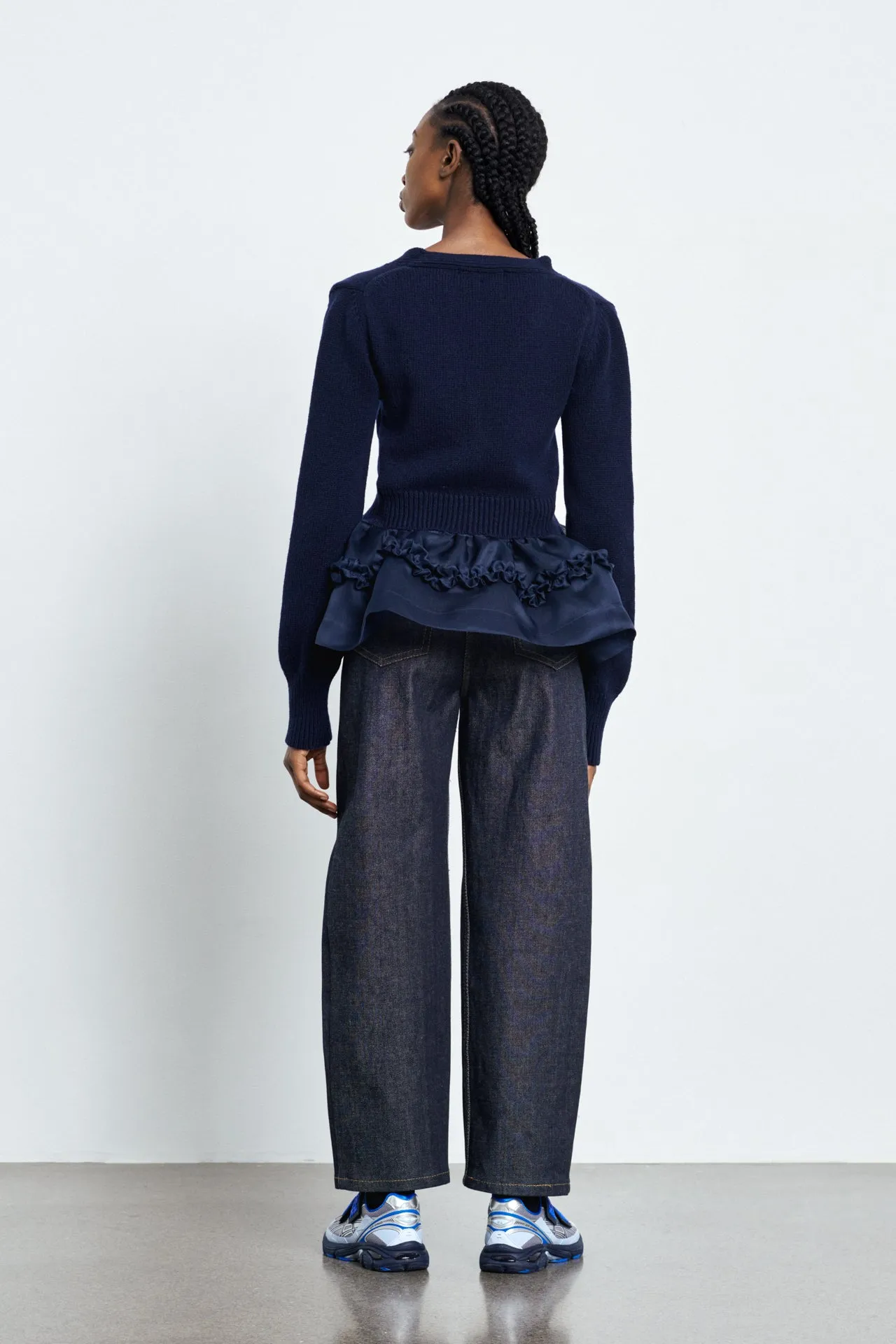 VISION | CARDIGAN RECYCLED CASHMERE NAVY sold by Cecilie Bahnsen product image thumbnail 2