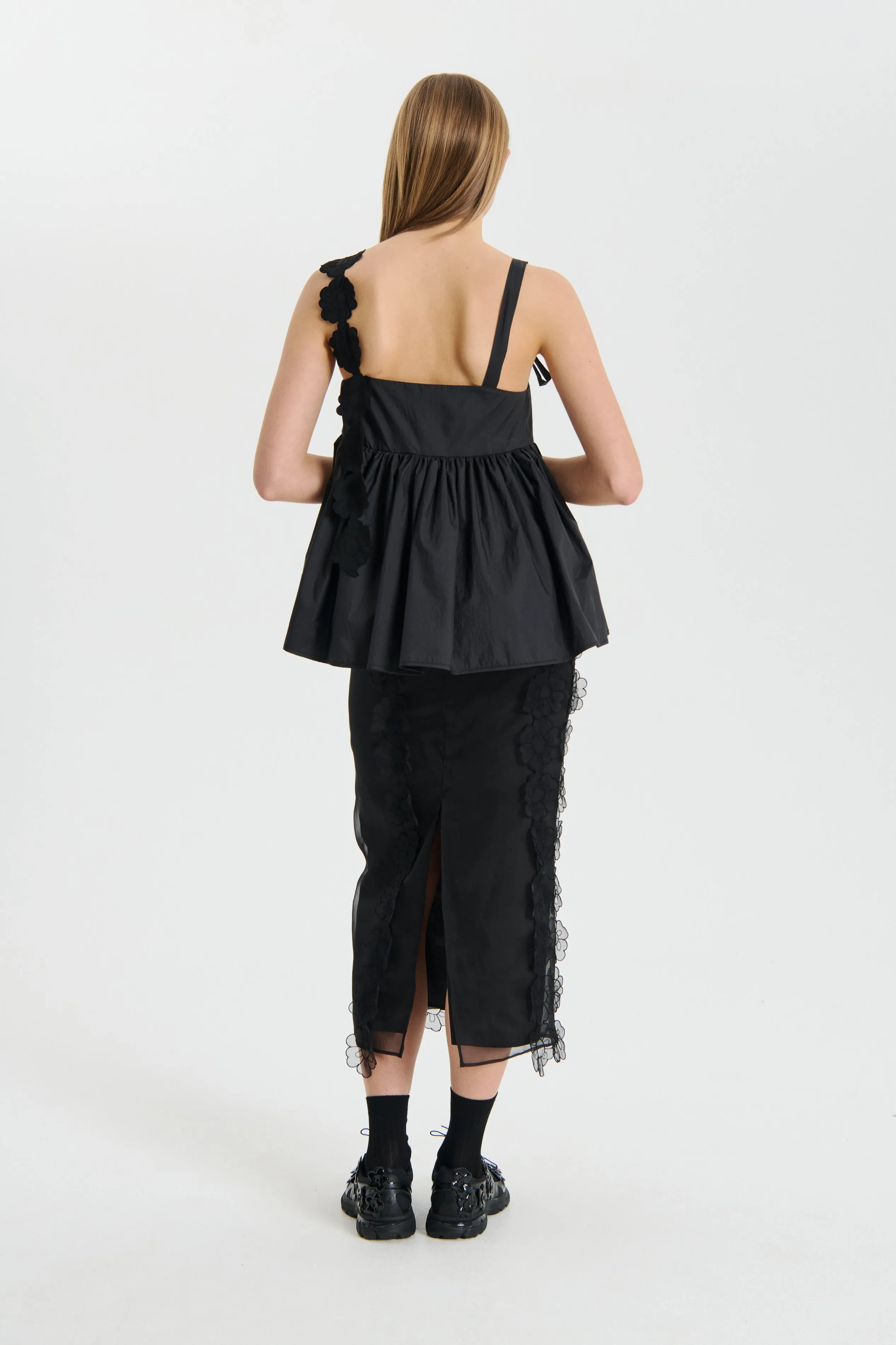 OLYMPIA | SKIRT MAGNOLIA EMBROIDERY BLACK sold by Cecilie Bahnsen product image thumbnail 4