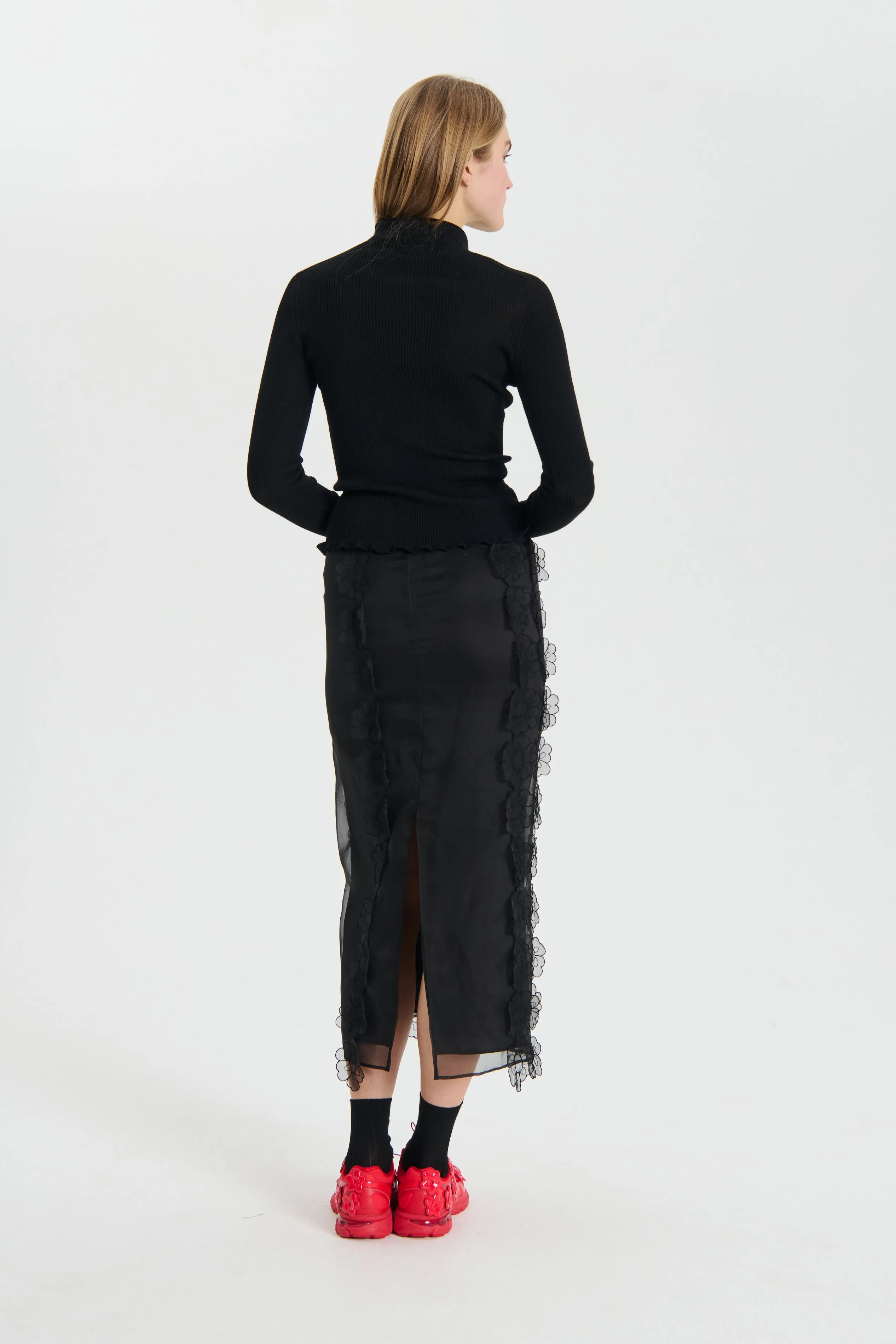 OLYMPIA | SKIRT MAGNOLIA EMBROIDERY BLACK sold by Cecilie Bahnsen product image thumbnail 2