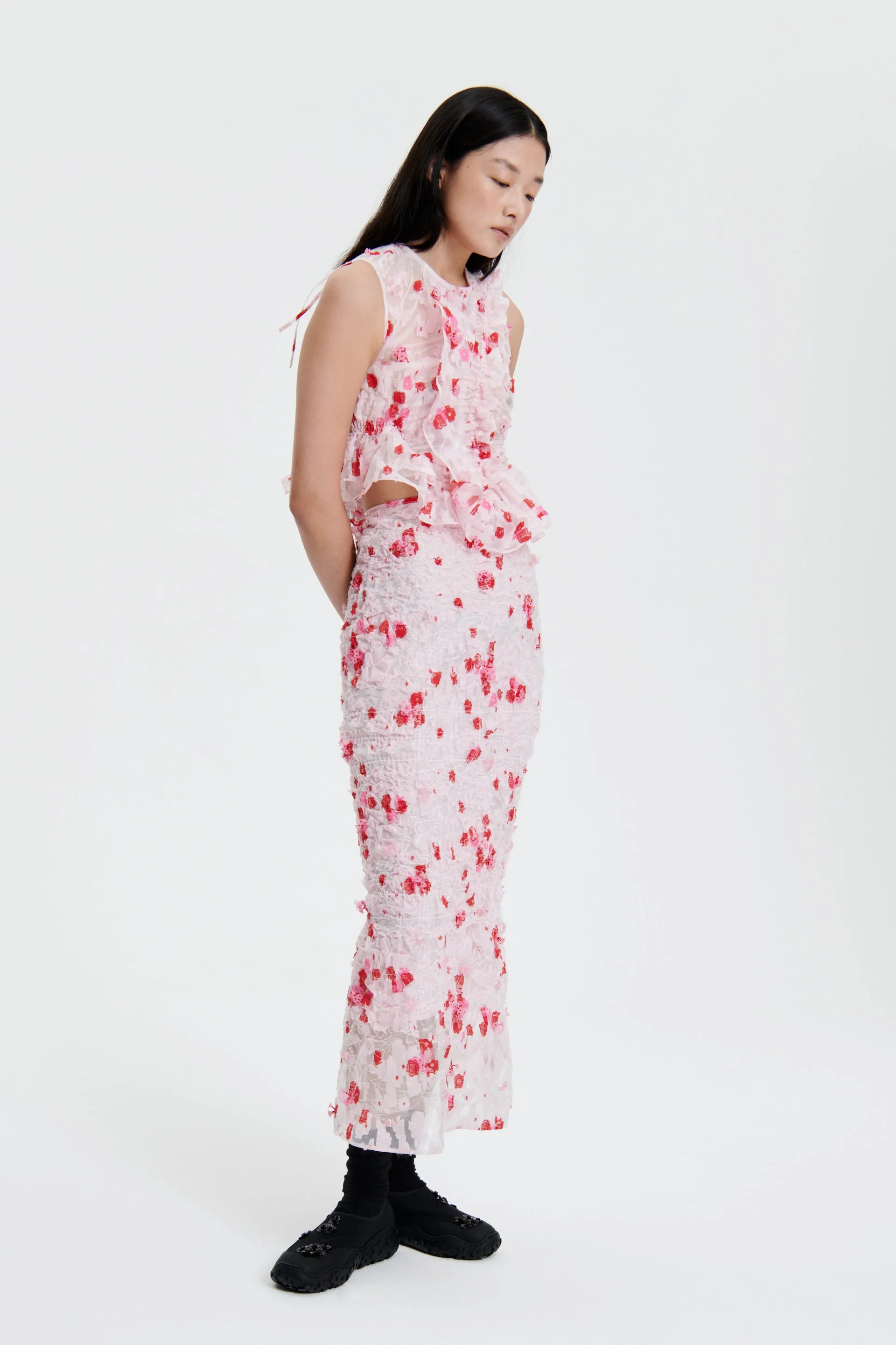 GEMINI | SKIRT PANSY SMOCK YARROW CLEAR / LIGHT PINK sold by Cecilie Bahnsen product image thumbnail 3