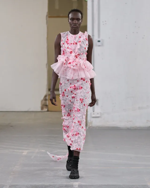 GEMINI | SKIRT PANSY SMOCK YARROW CLEAR / LIGHT PINK sold by Cecilie Bahnsen