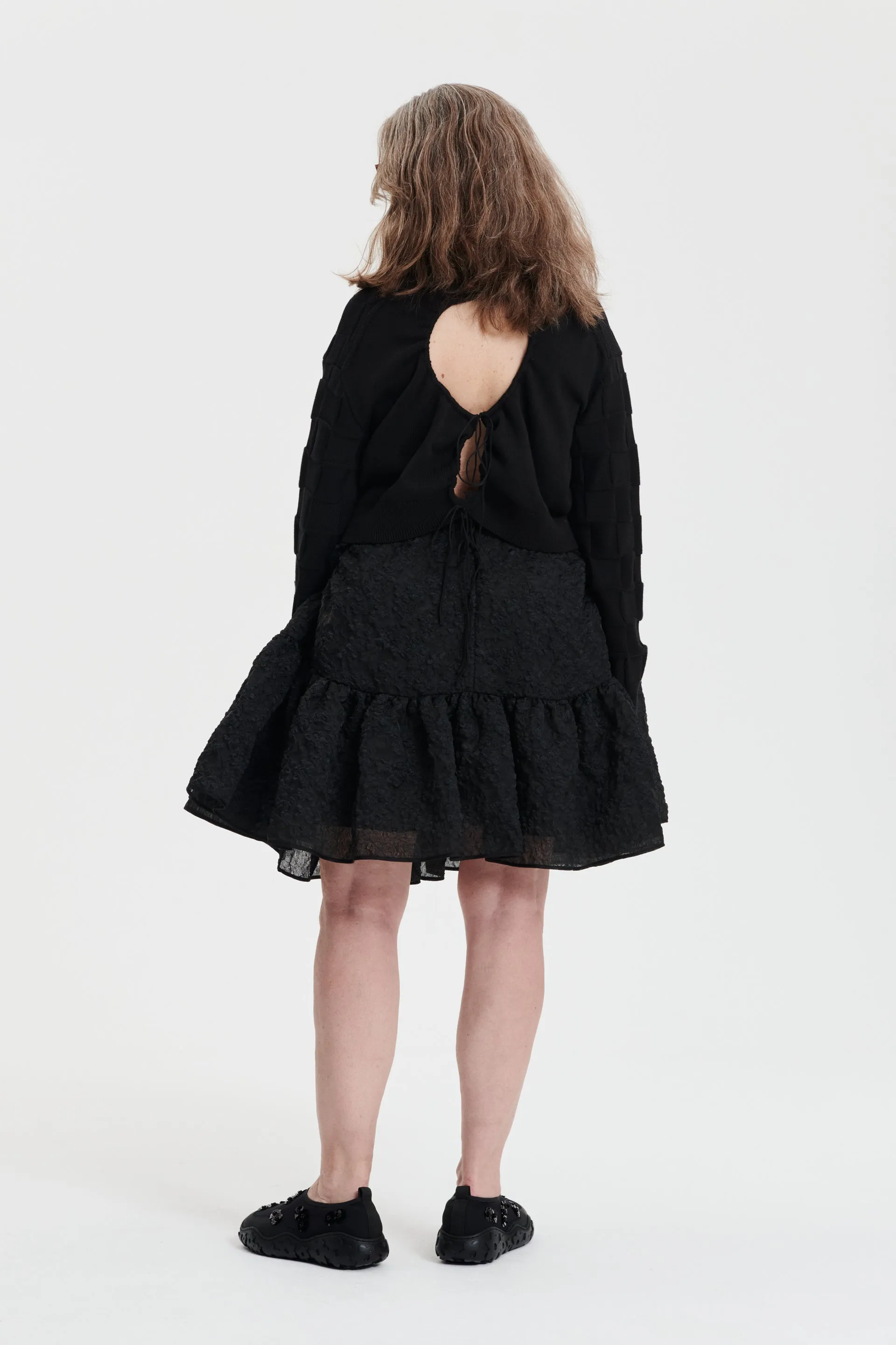 GILLY | SKIRT GRASMERE MATELASSE BLACK sold by Cecilie Bahnsen product image thumbnail 2