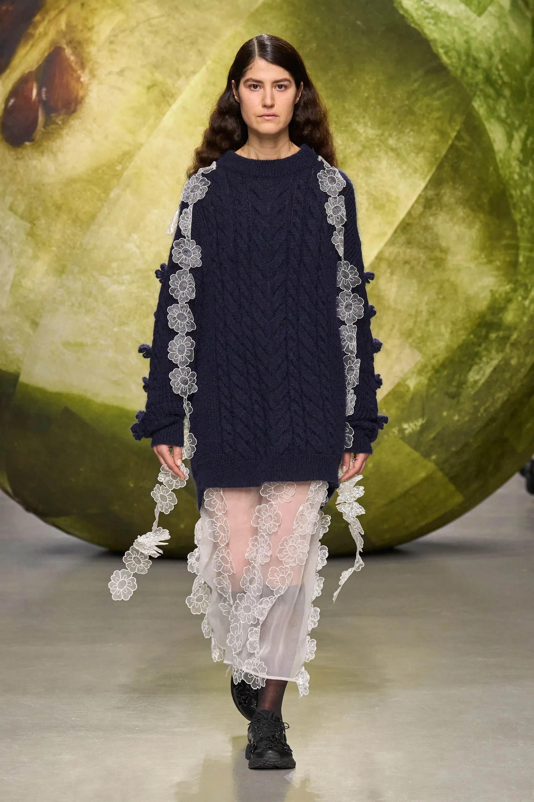 ANETTE | JUMPER TEXTURED MOHAIR NAVY sold by Cecilie Bahnsen product image thumbnail 3