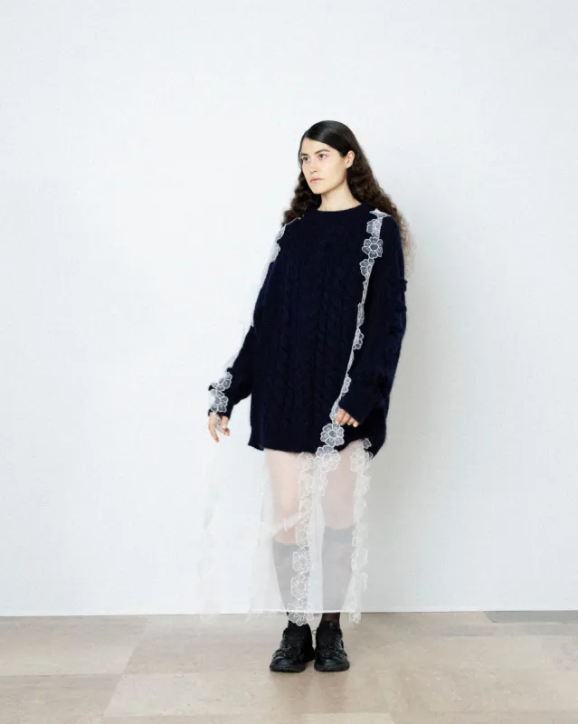ANETTE | JUMPER TEXTURED MOHAIR NAVY sold by Cecilie Bahnsen