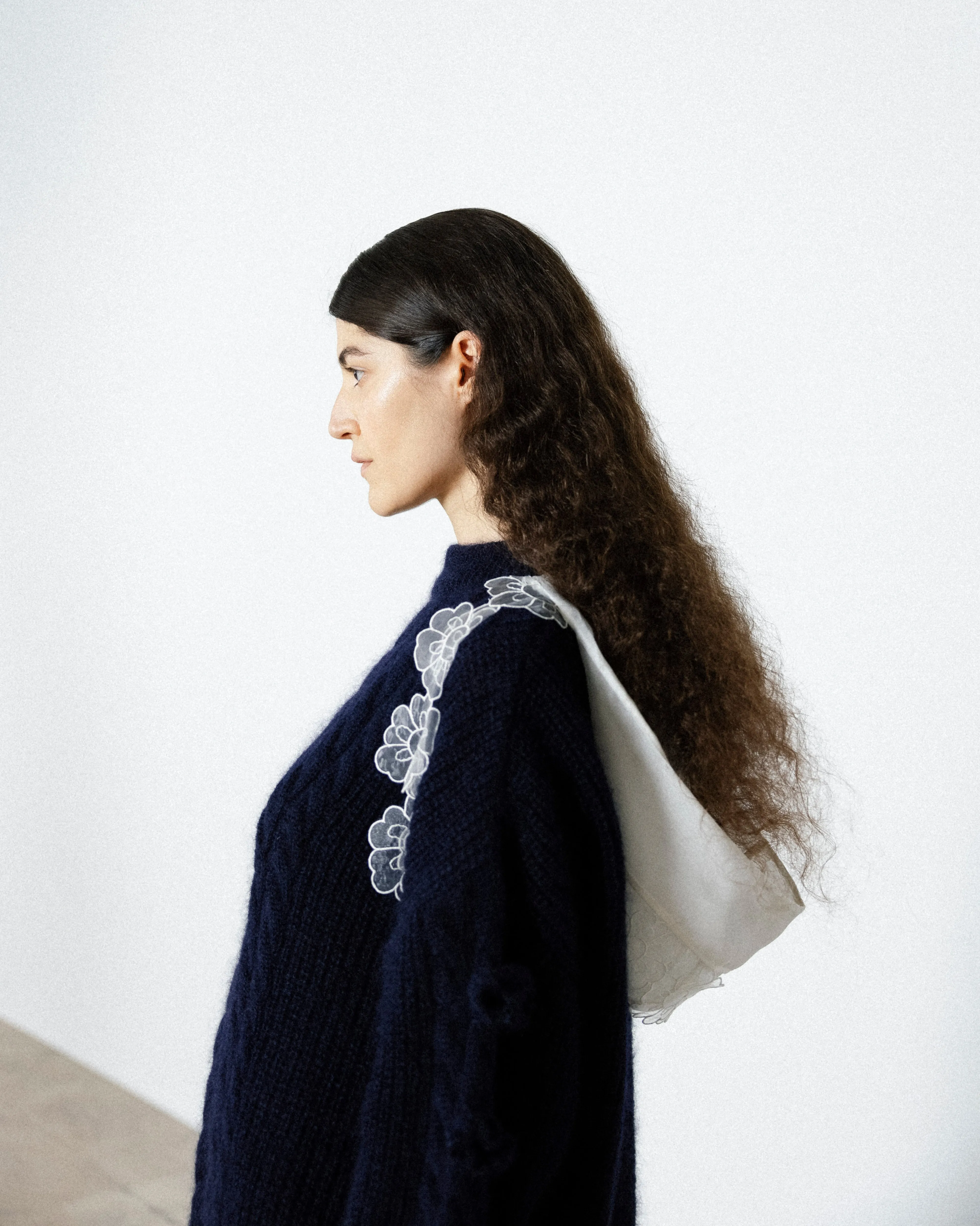 ANETTE | JUMPER TEXTURED MOHAIR NAVY sold by Cecilie Bahnsen product image thumbnail 2