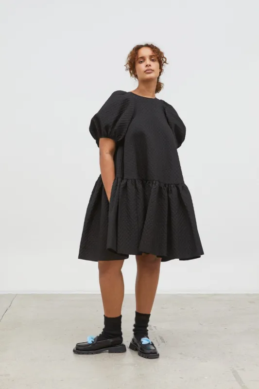 ALEXA | DRESS BLOSSOM MATELASS… BLACK sold by Cecilie Bahnsen