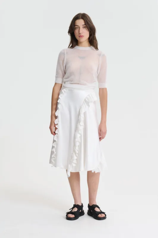 VIDEL | TOP MOHAIR KNIT WHITE made by Cecilie Bahnsen