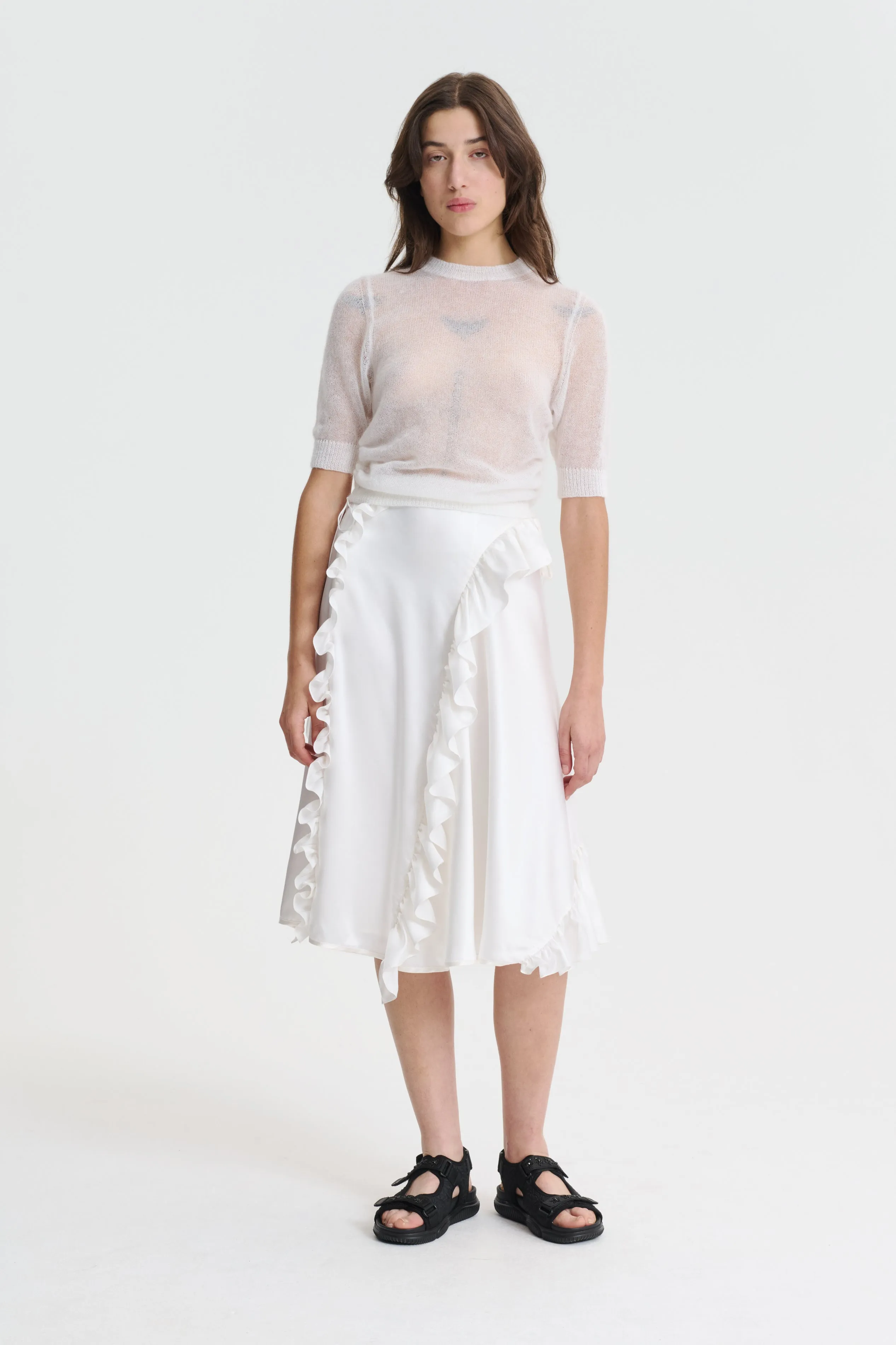 VIDEL | TOP MOHAIR KNIT WHITE sold by Cecilie Bahnsen