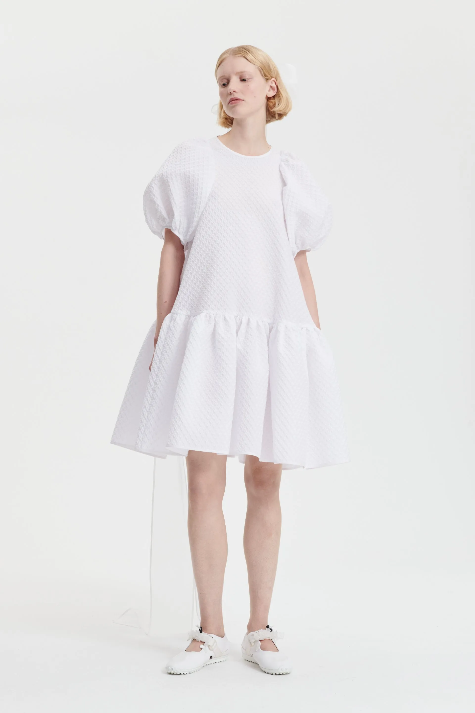ALEXA | DRESS BLOSSOM MATELASS… WHITE BRIDAL sold by Cecilie Bahnsen
