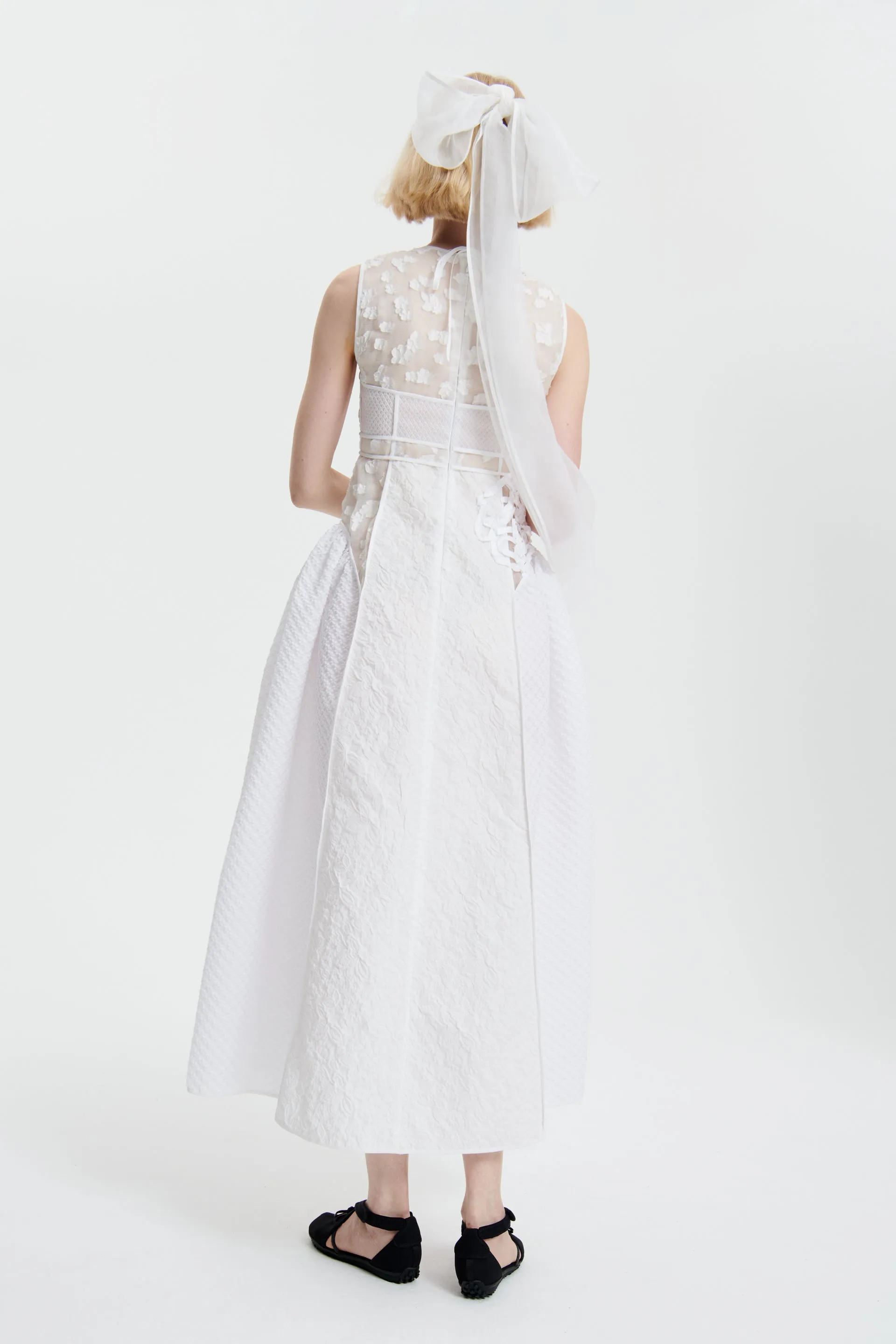 LIA | GOWN PLETHORA PATCHWORK WHITE/ECRU BRIDAL sold by Cecilie Bahnsen product image thumbnail 4