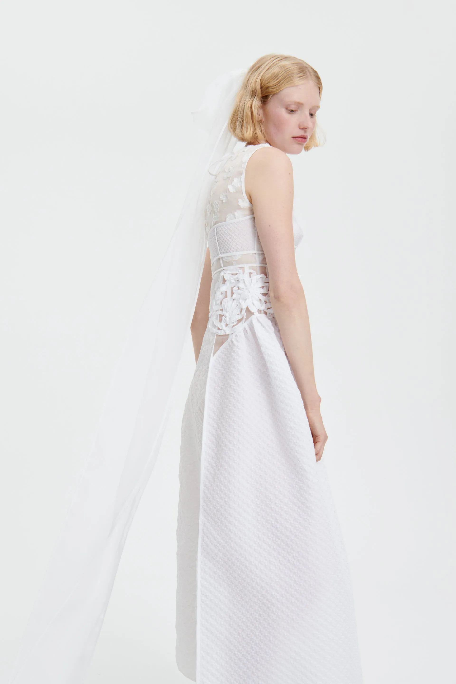 LIA | GOWN PLETHORA PATCHWORK WHITE/ECRU BRIDAL sold by Cecilie Bahnsen product image thumbnail 2