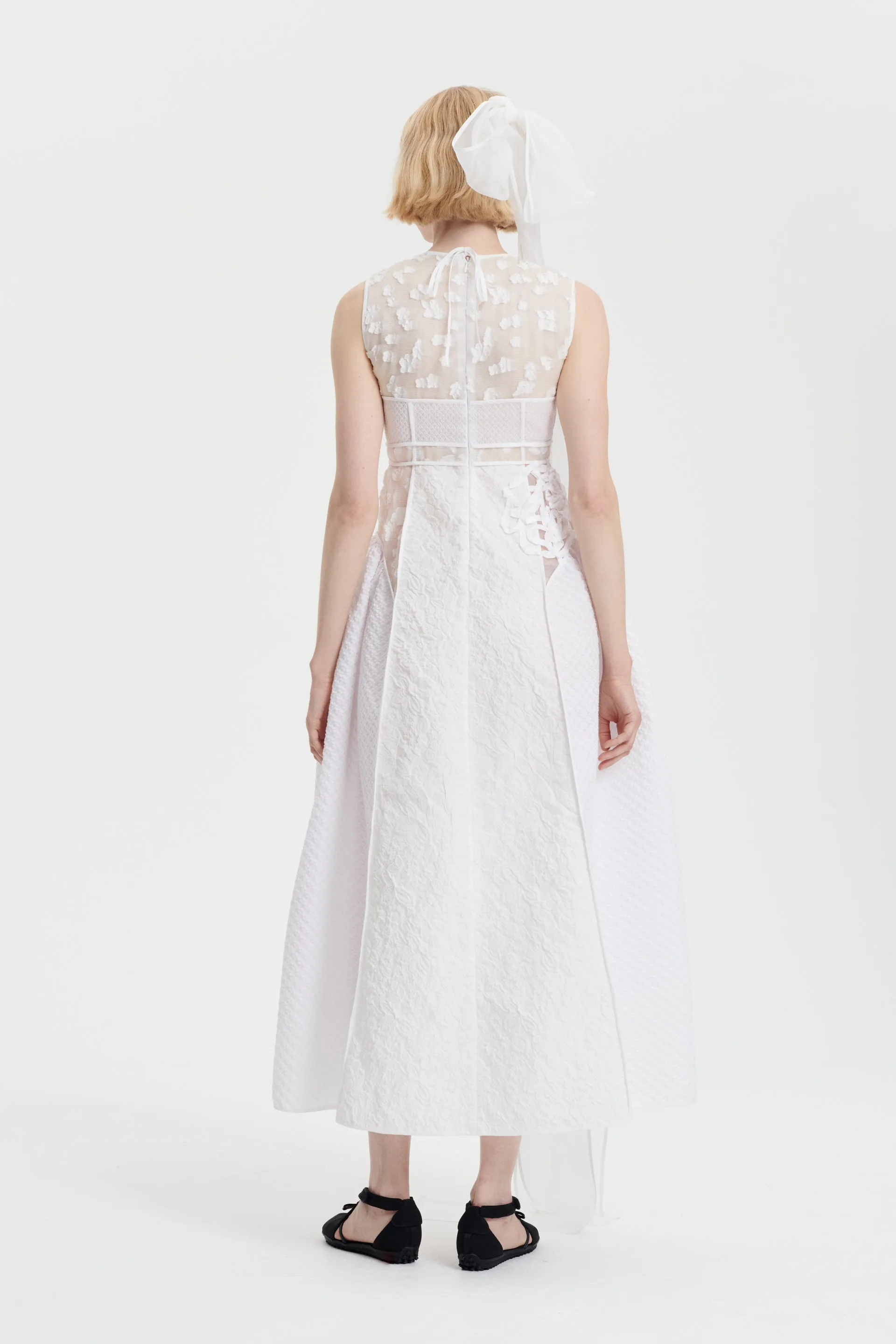 LIA | GOWN PLETHORA PATCHWORK WHITE/ECRU BRIDAL sold by Cecilie Bahnsen product image thumbnail 3