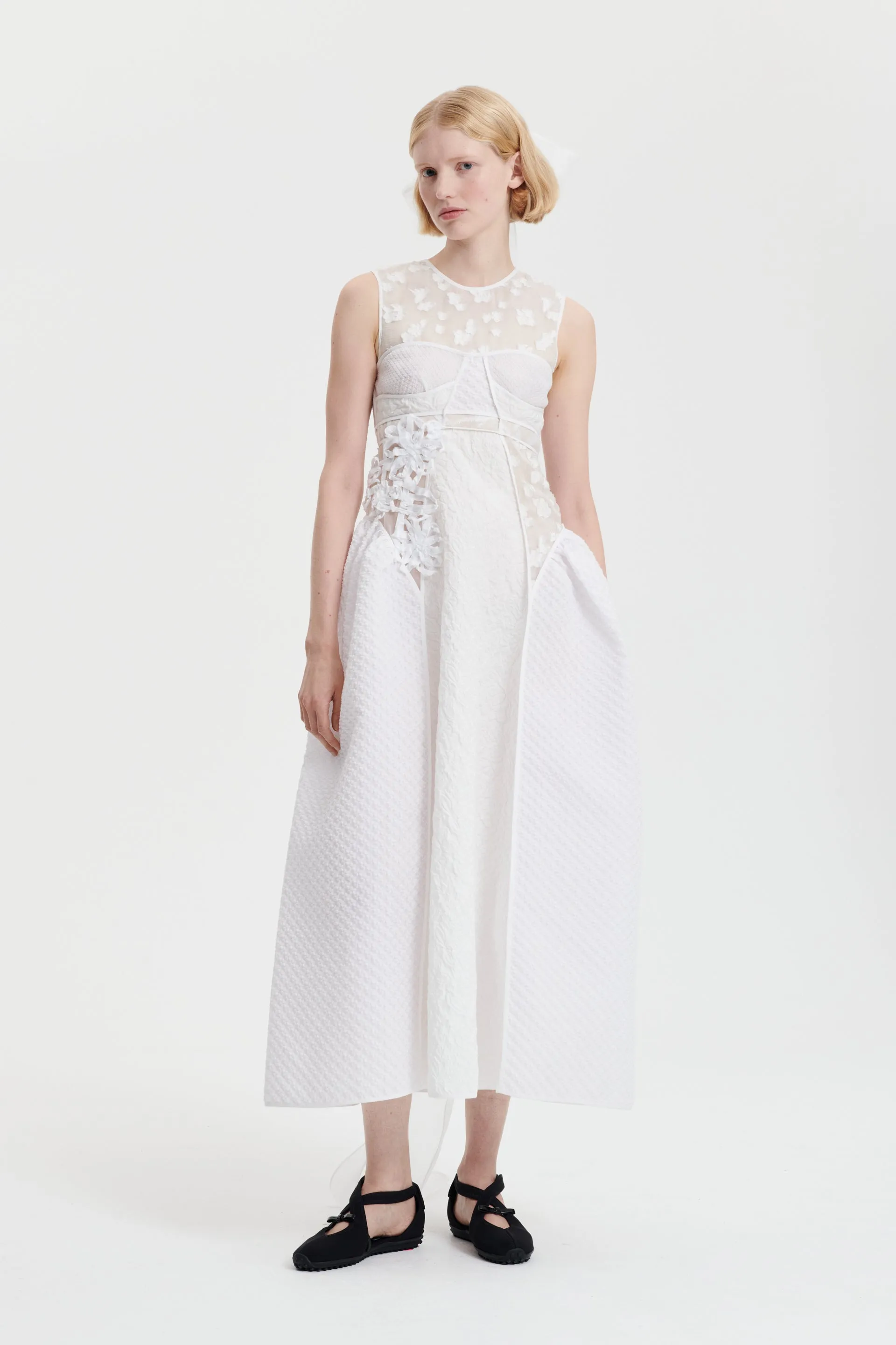 LIA | GOWN PLETHORA PATCHWORK WHITE/ECRU BRIDAL sold by Cecilie Bahnsen