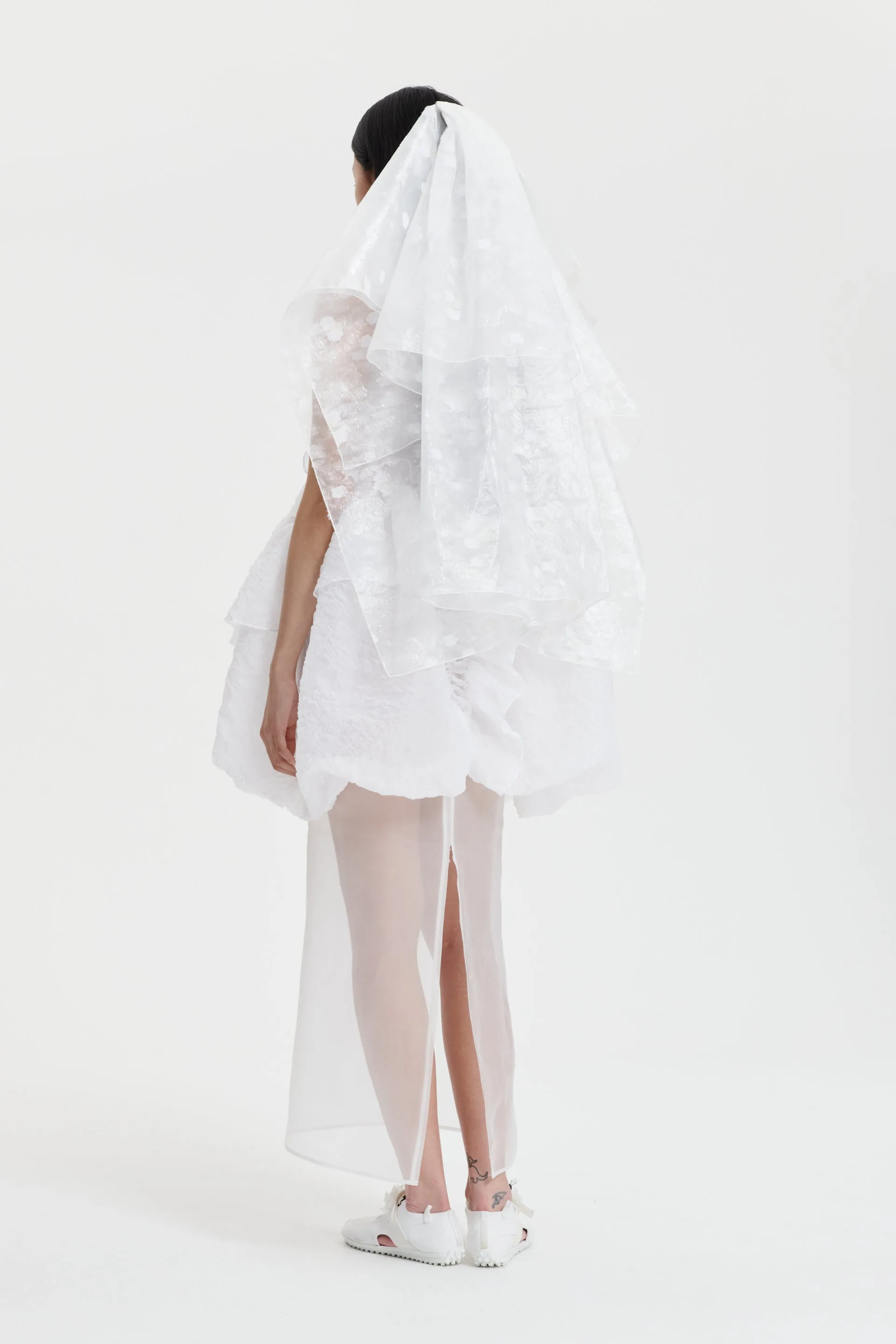 GISELLE | DRESS POSY MATELASSÉ WHITE BRIDAL sold by Cecilie Bahnsen product image thumbnail 2
