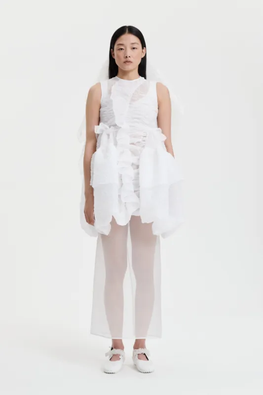 GISELLE | DRESS POSY MATELASSÉ WHITE BRIDAL made by Cecilie Bahnsen