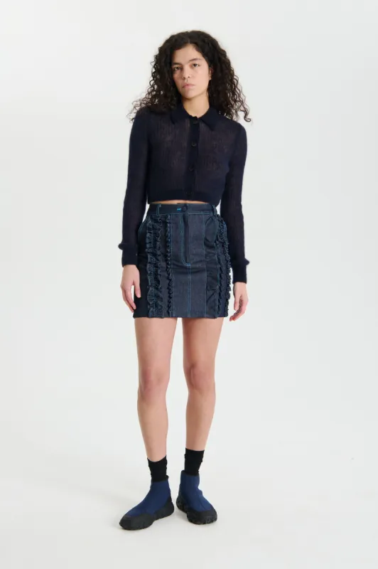 JAQUELINE | CARDIGAN VENUS SOFT KNIT NAVY made by Cecilie Bahnsen